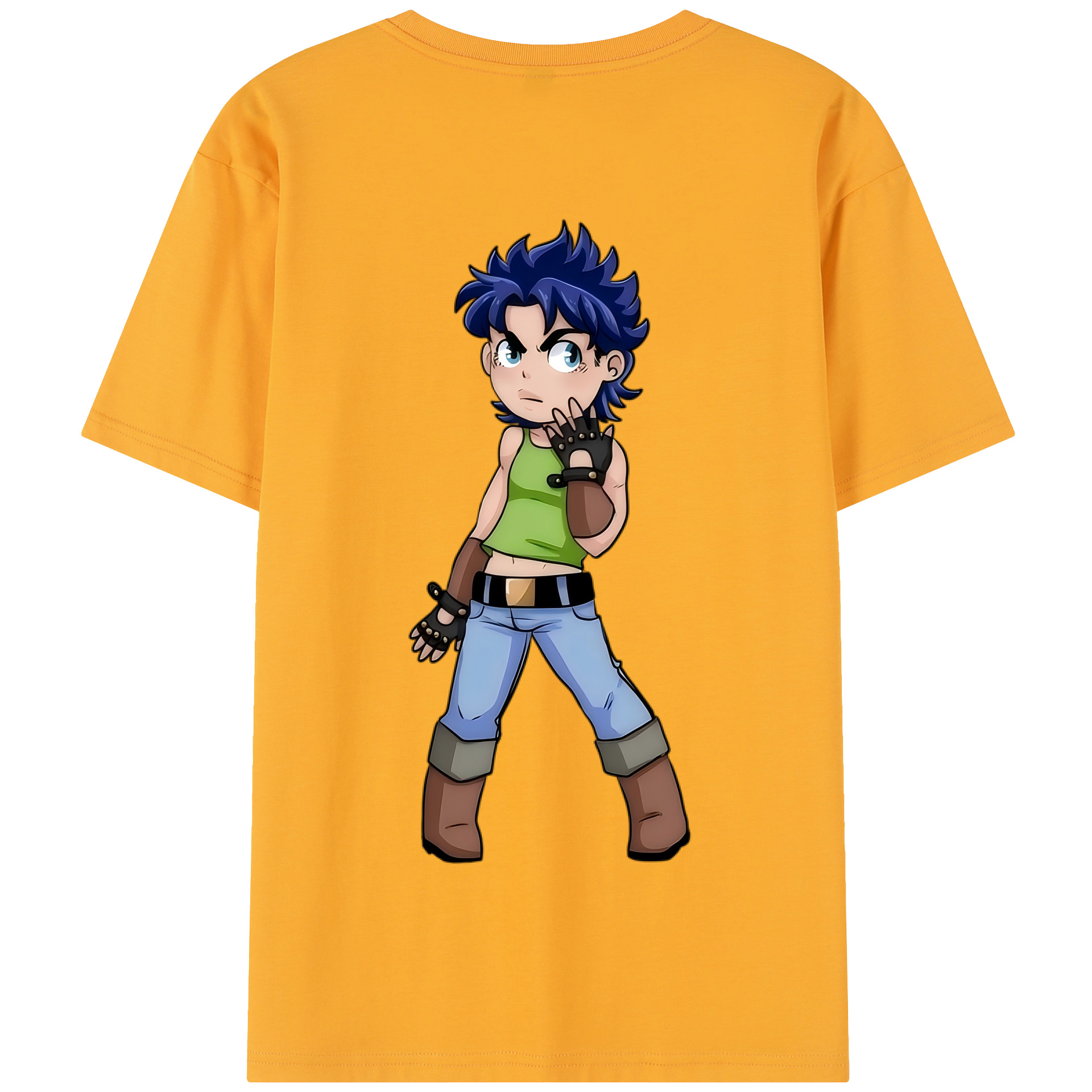 （画像用） ジョジョの奇妙な冒険 広瀨康一 JoJo's Bizarre Adventure Hirose Koichi 綿100％半袖Tシャツ（背面プリント）