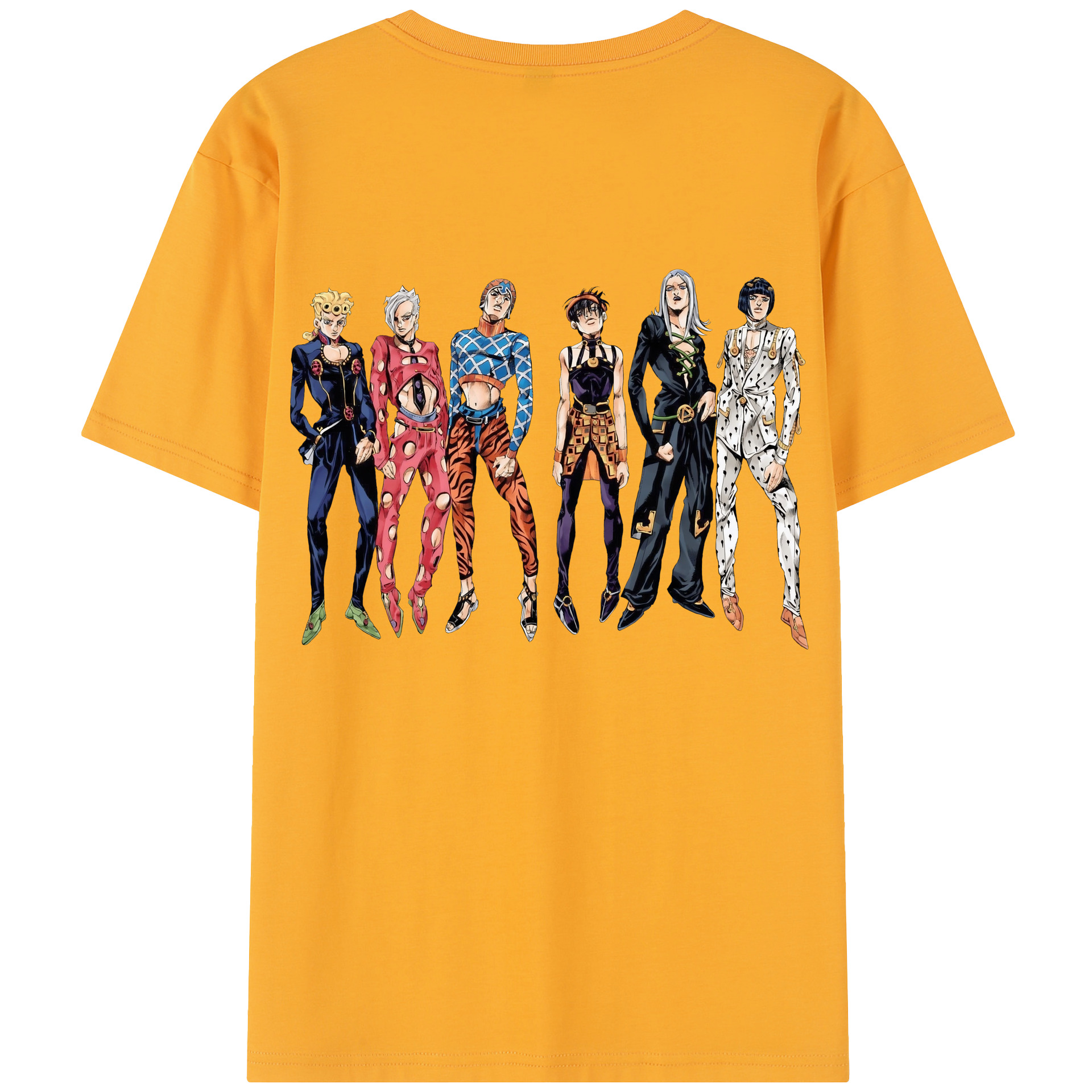（画像用） ジョジョの奇妙な冒険 JoJo's Bizarre Adventure 綿100％半袖Tシャツ（背面プリント）