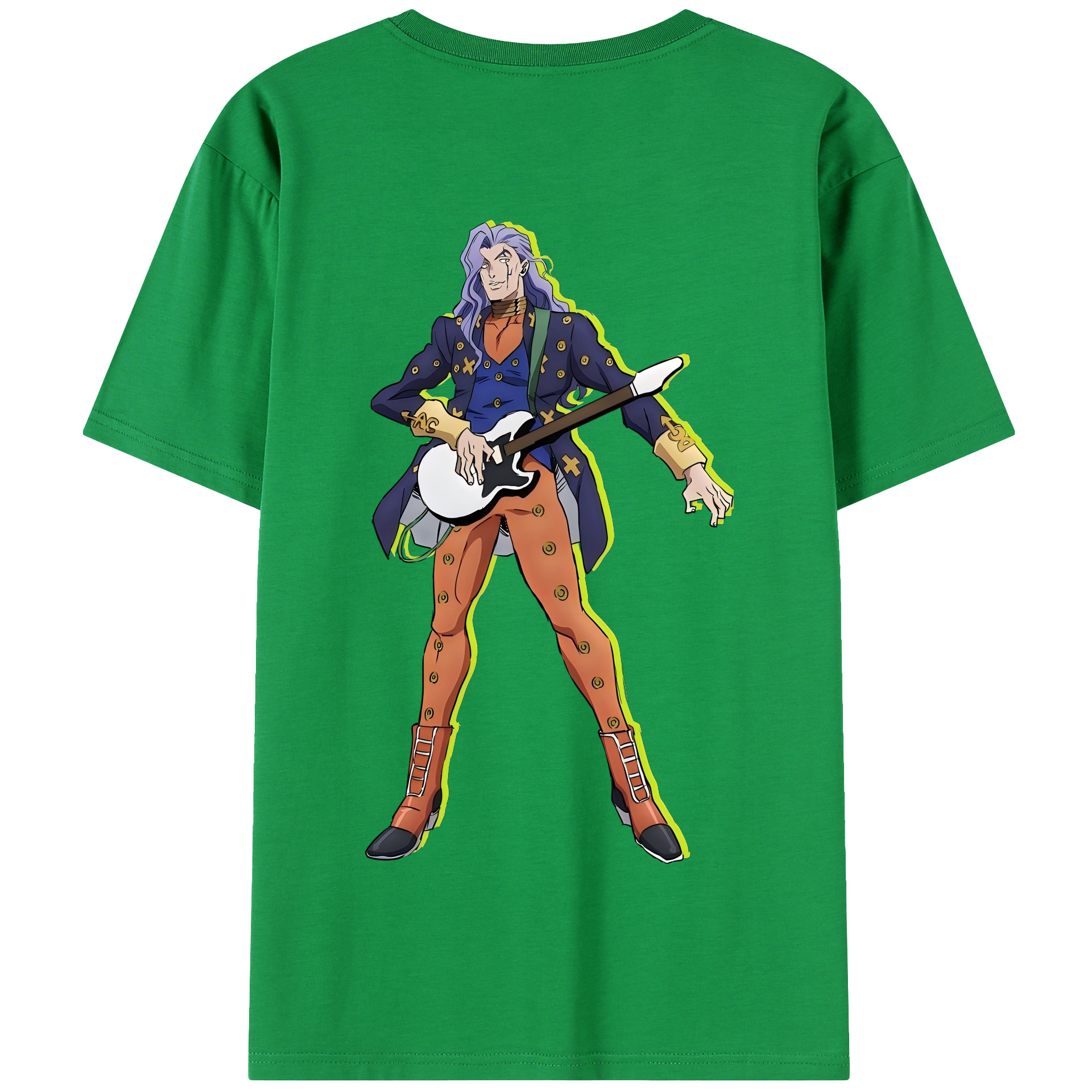 （画像用） ジョジョの奇妙な冒険 おといし あきら JoJo's Bizarre Adventure Akira Otoishi 綿100％半袖Tシャツ（背面プリント）