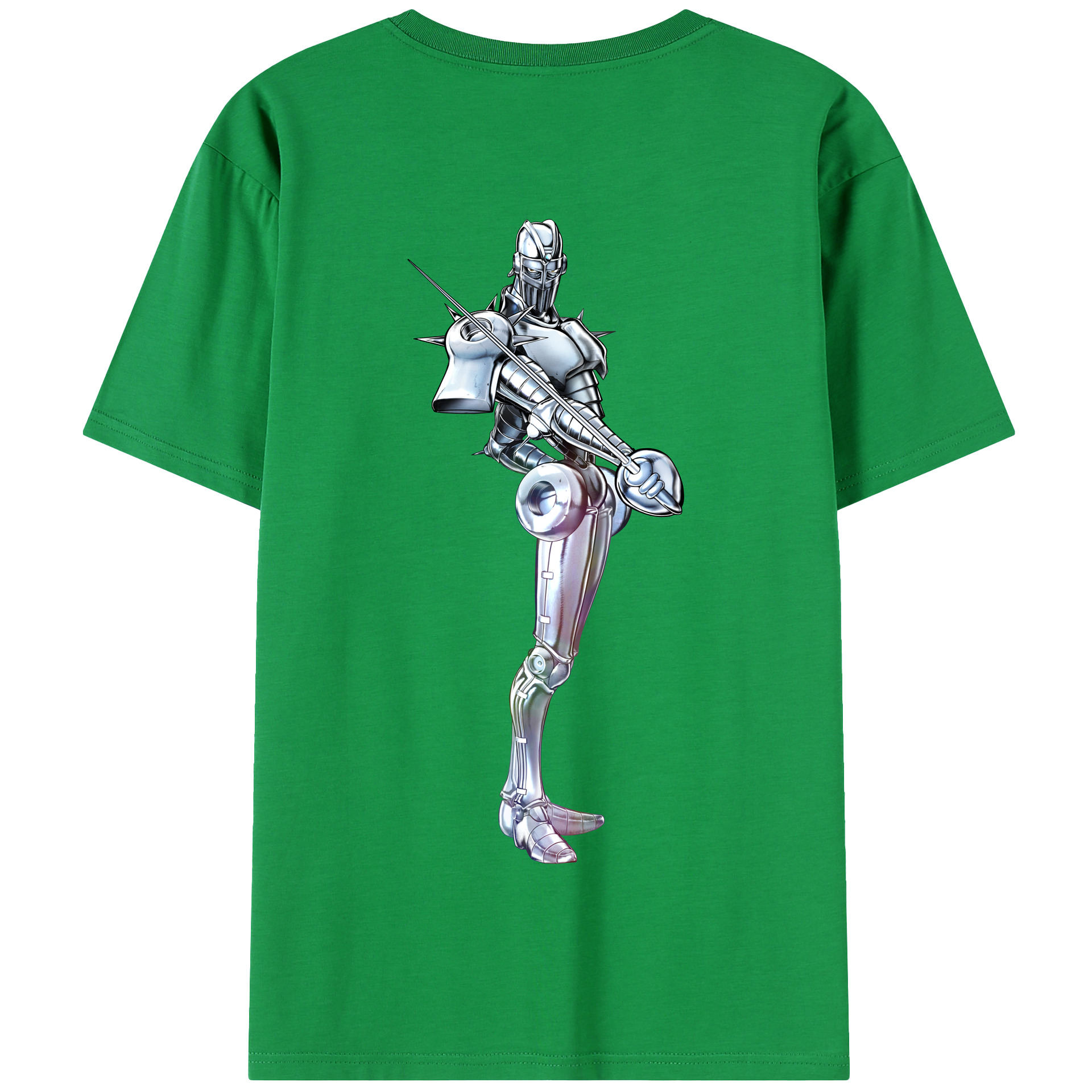 （画像用） ジョジョの奇妙な冒険 ジャン＝ピエール?ポルナレフ JoJo's Bizarre Adventure Jan Pierre Polnareff 綿100％半袖Tシャツ（背面プリント）