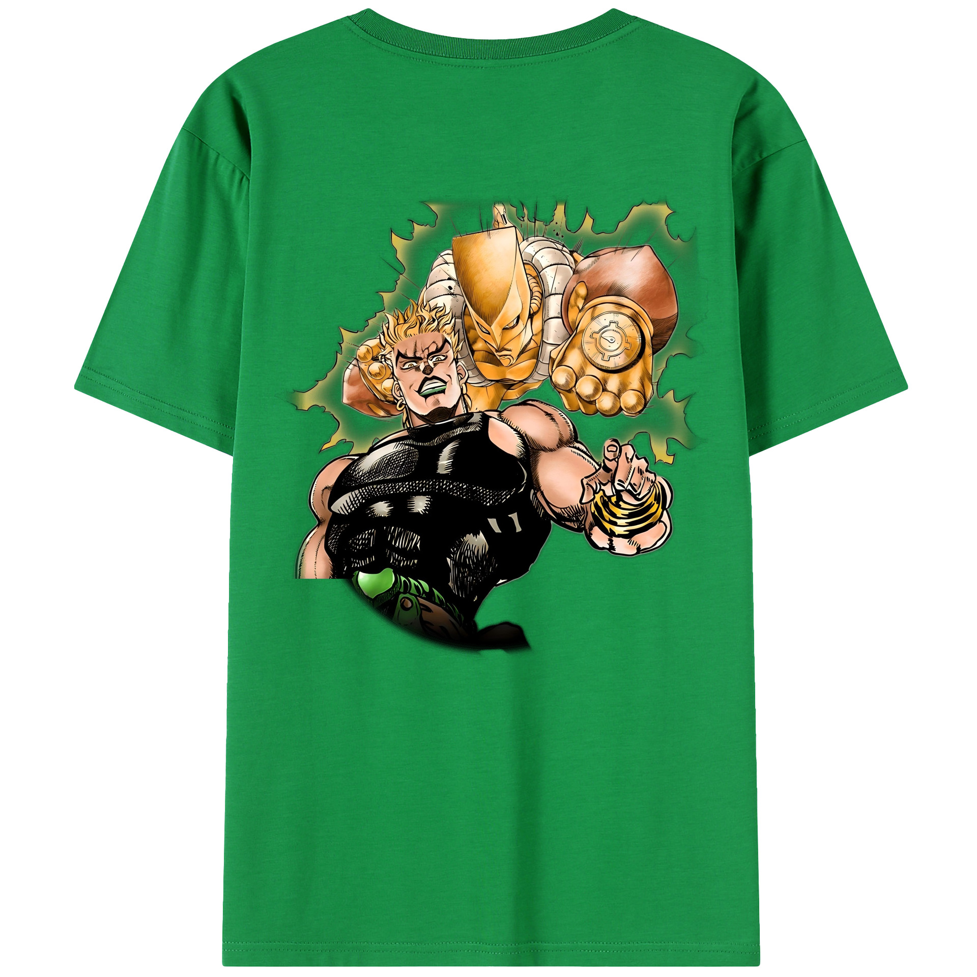 （画像用） ジョジョの奇妙な冒険 ディオ?ブランドー JoJo's Bizarre Adventure Dio Brando 綿100％半袖Tシャツ（背面プリント）