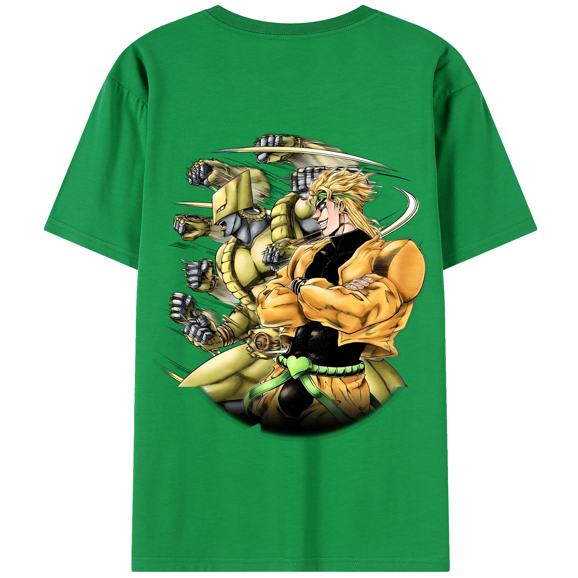 （画像用） ジョジョの奇妙な冒険 ディオ?ブランドー JoJo's Bizarre Adventure Dio Brando 綿100％半袖Tシャツ（背面プリント）