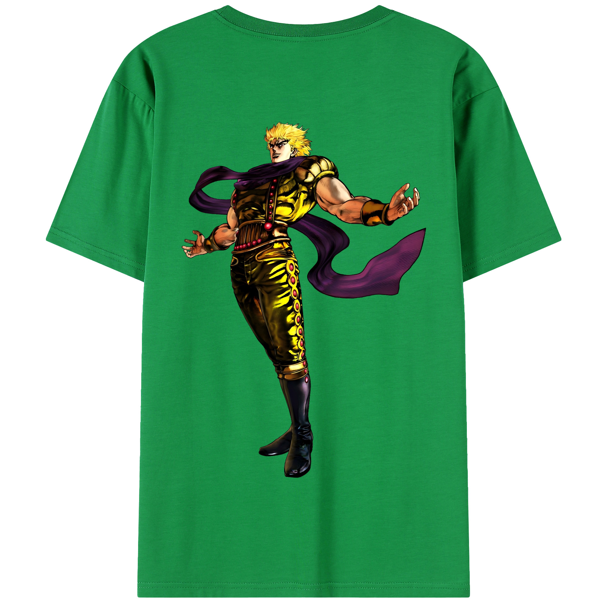 （画像用） ジョジョの奇妙な冒険 ディオ?ブランドー JoJo's Bizarre Adventure Dio Brando 綿100％半袖Tシャツ（背面プリント）