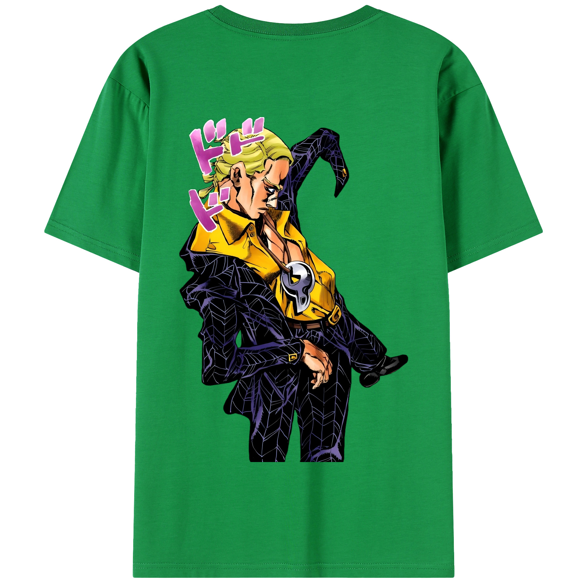 （画像用） ジョジョの奇妙な冒険 プロシュート JoJo's Bizarre Adventure Prosciutto 綿100％半袖Tシャツ（背面プリント）