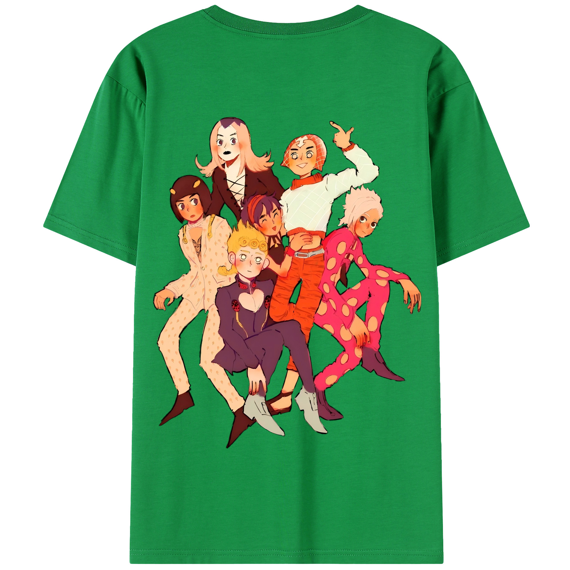（画像用） ジョジョの奇妙な冒険 JoJo's Bizarre Adventure 綿100％半袖Tシャツ（背面プリント）