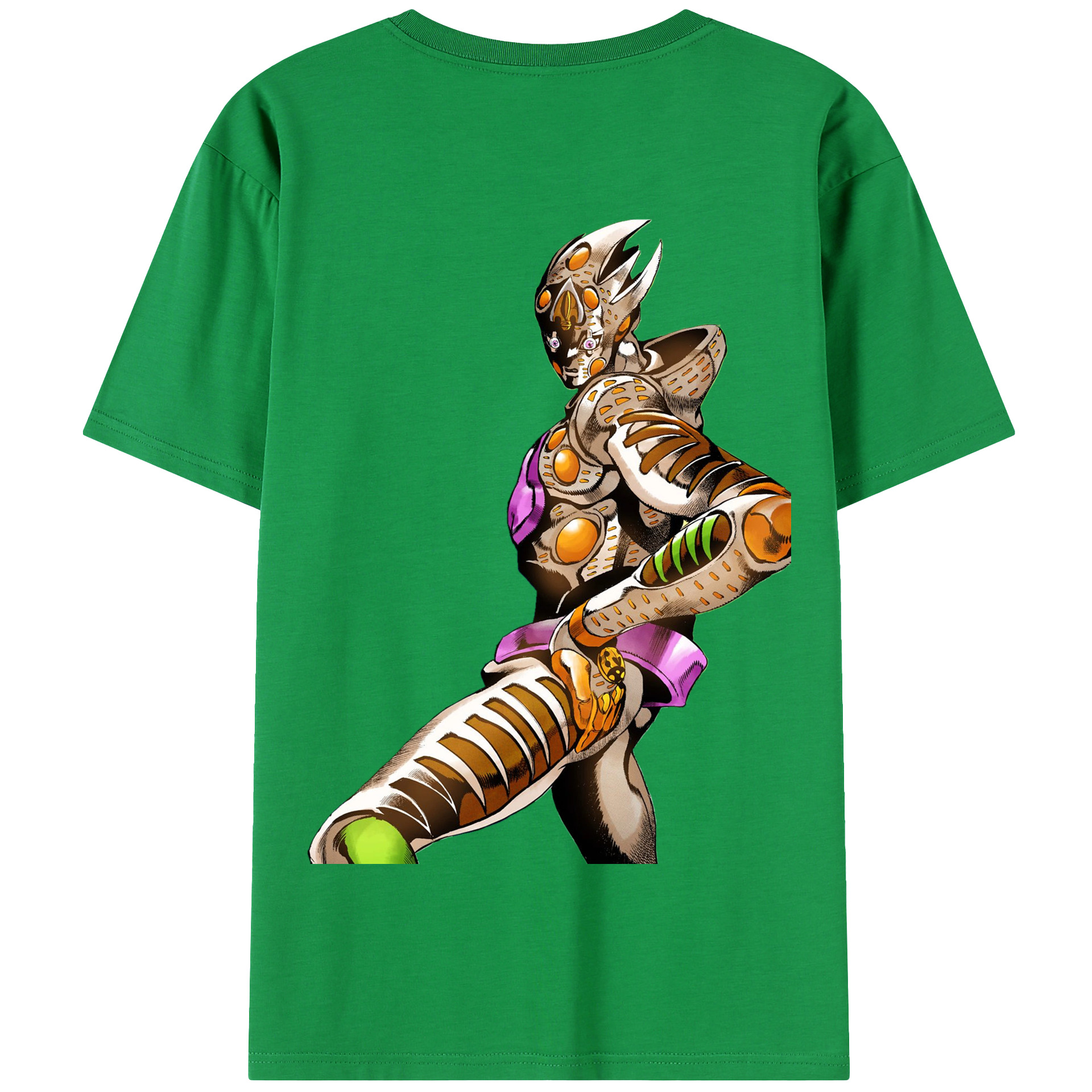 （画像用） ジョジョの奇妙な冒険 ジョルノ?ジョバァーナ JoJo's Bizarre Adventure Giorno Giovanna 綿100％半袖Tシャツ（背面プリント）