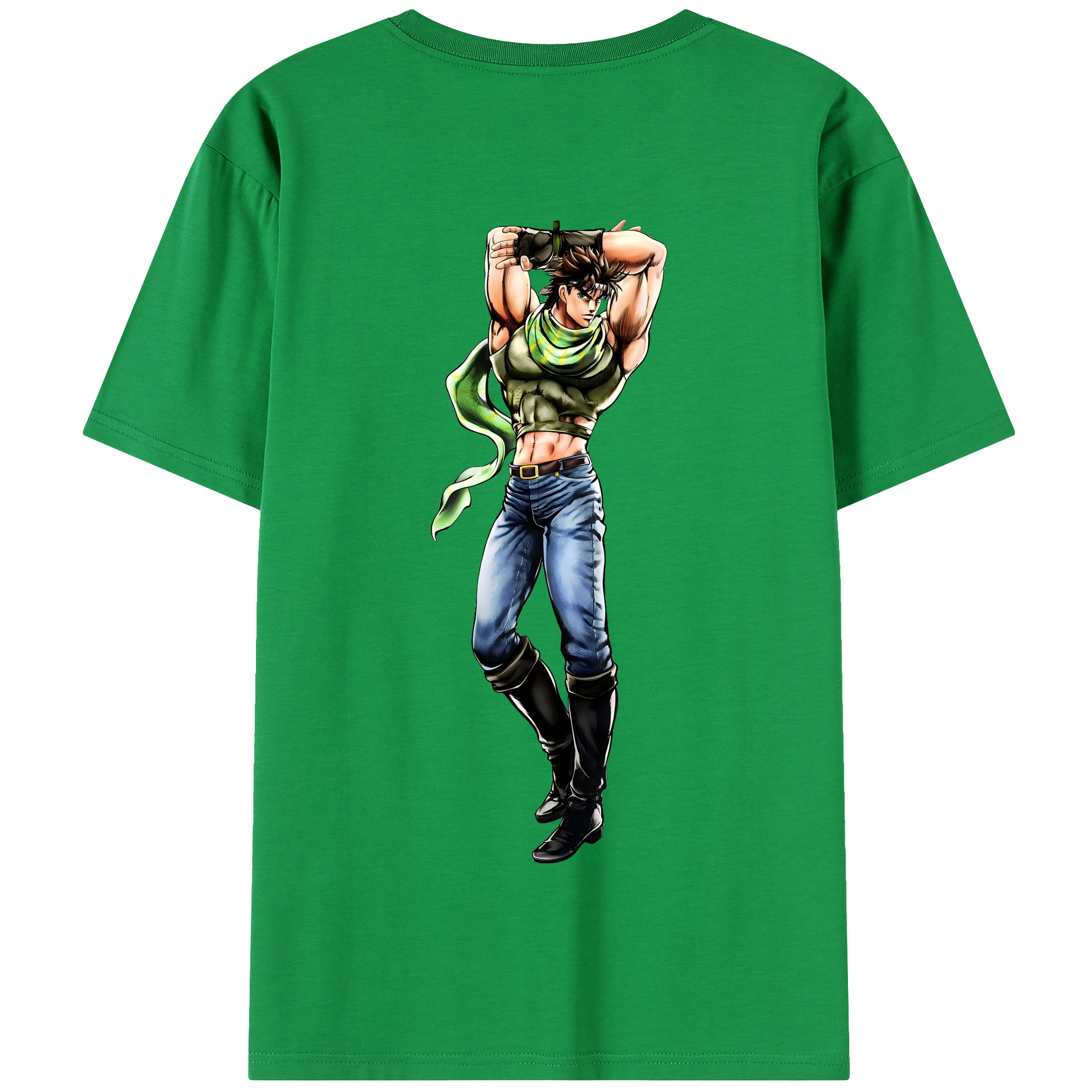 （画像用） ジョジョの奇妙な冒険 ジョセフ?ジョースター JoJo's Bizarre Adventure Joseph Joestar 綿100％半袖Tシャツ（背面プリント）