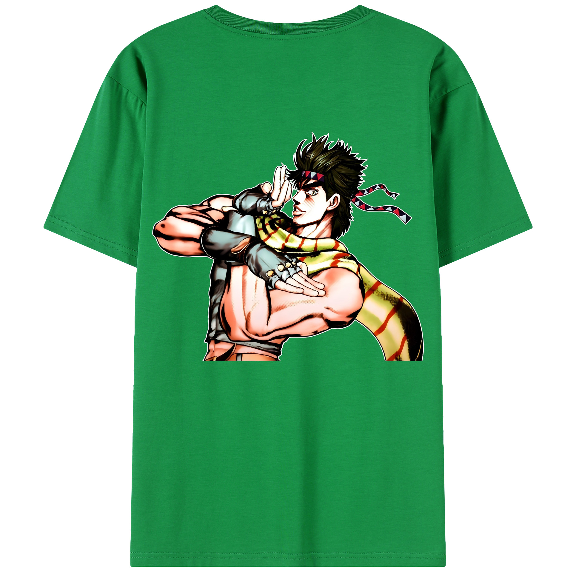 （画像用） ジョジョの奇妙な冒険 ジョセフ?ジョースター JoJo's Bizarre Adventure Joseph Joestar 綿100％半袖Tシャツ（背面プリント）