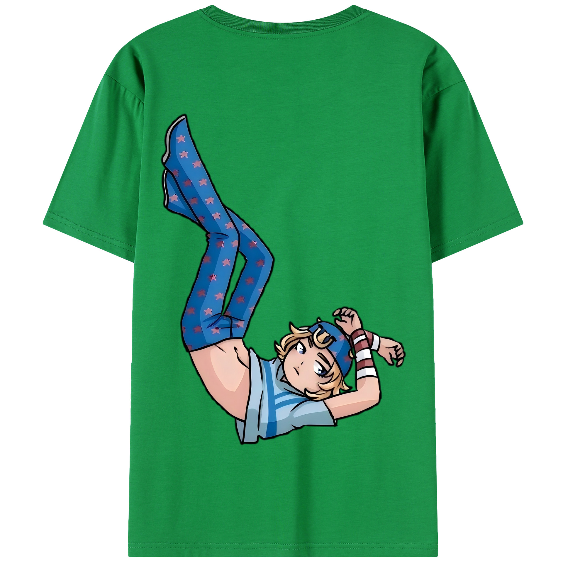 （画像用） ジョジョの奇妙な冒険 グイード?ミスタ JoJo's Bizarre Adventure Guido Mista 綿100％半袖Tシャツ（背面プリント）