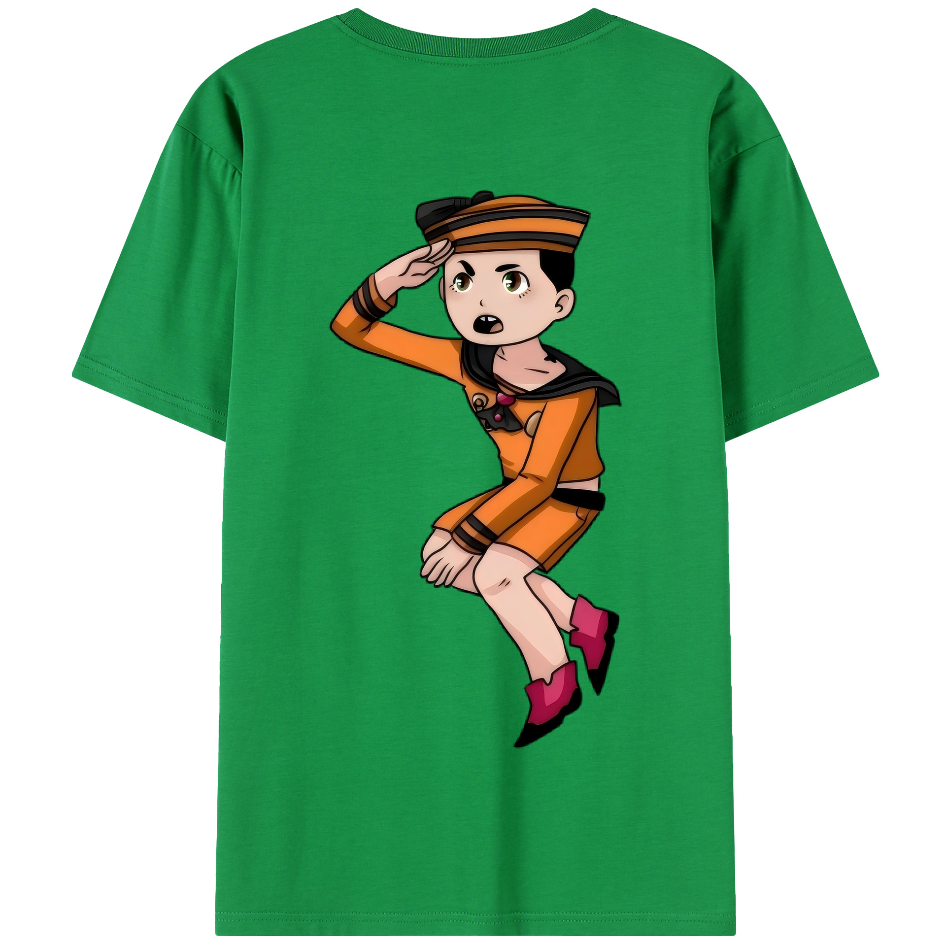（画像用） ジョジョの奇妙な冒険 東方定助 JoJo's Bizarre Adventure Higashikata Josuke 綿100％半袖Tシャツ（背面プリント）