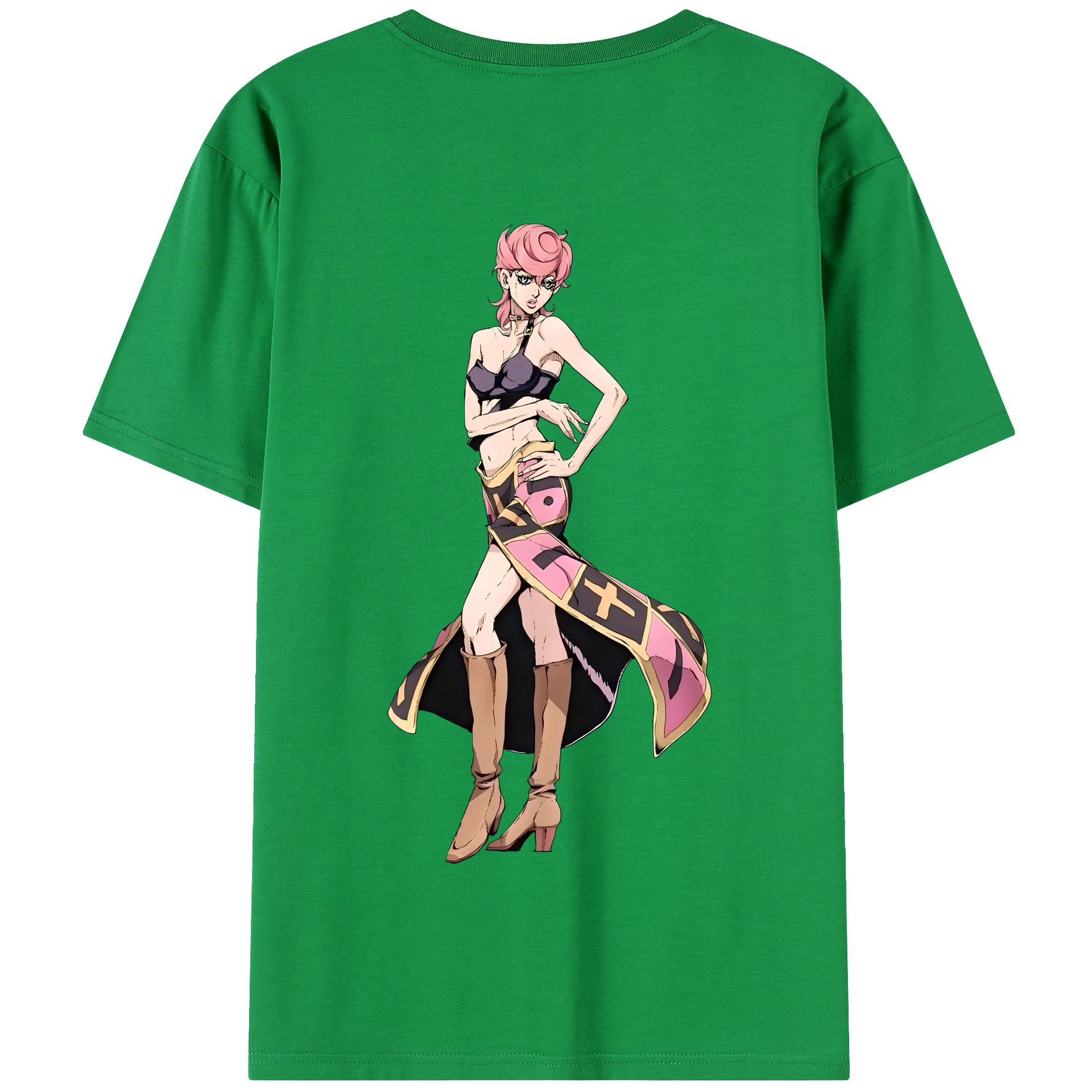 （画像用） ジョジョの奇妙な冒険 トリッシュ?ウナ JoJo's Bizarre Adventure Trish Una 綿100％半袖Tシャツ（背面プリント）