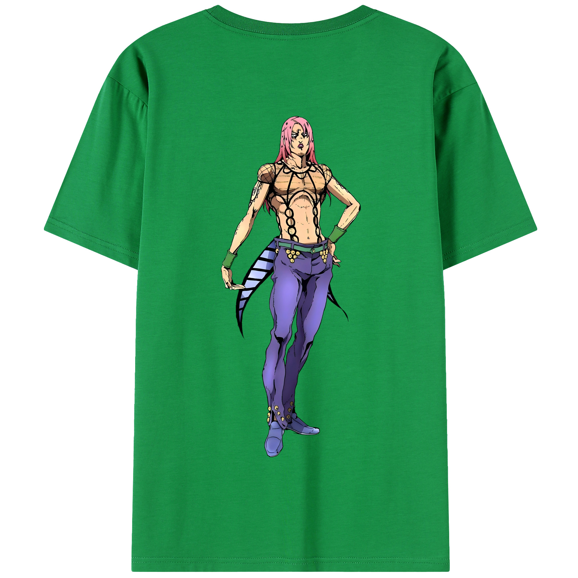 （画像用） ジョジョの奇妙な冒険 ビネガー?ドッピオ JoJo's Bizarre Adventure Vinegar Doppio 綿100％半袖Tシャツ（背面プリント）