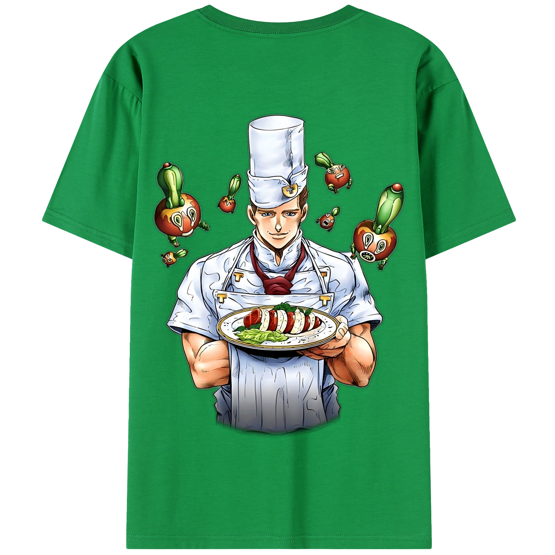 （画像用） ジョジョの奇妙な冒険 Tonio Trussardi JoJo's Bizarre Adventure トニオ?トラッサルディ 綿100％半袖Tシャツ（背面プリント）