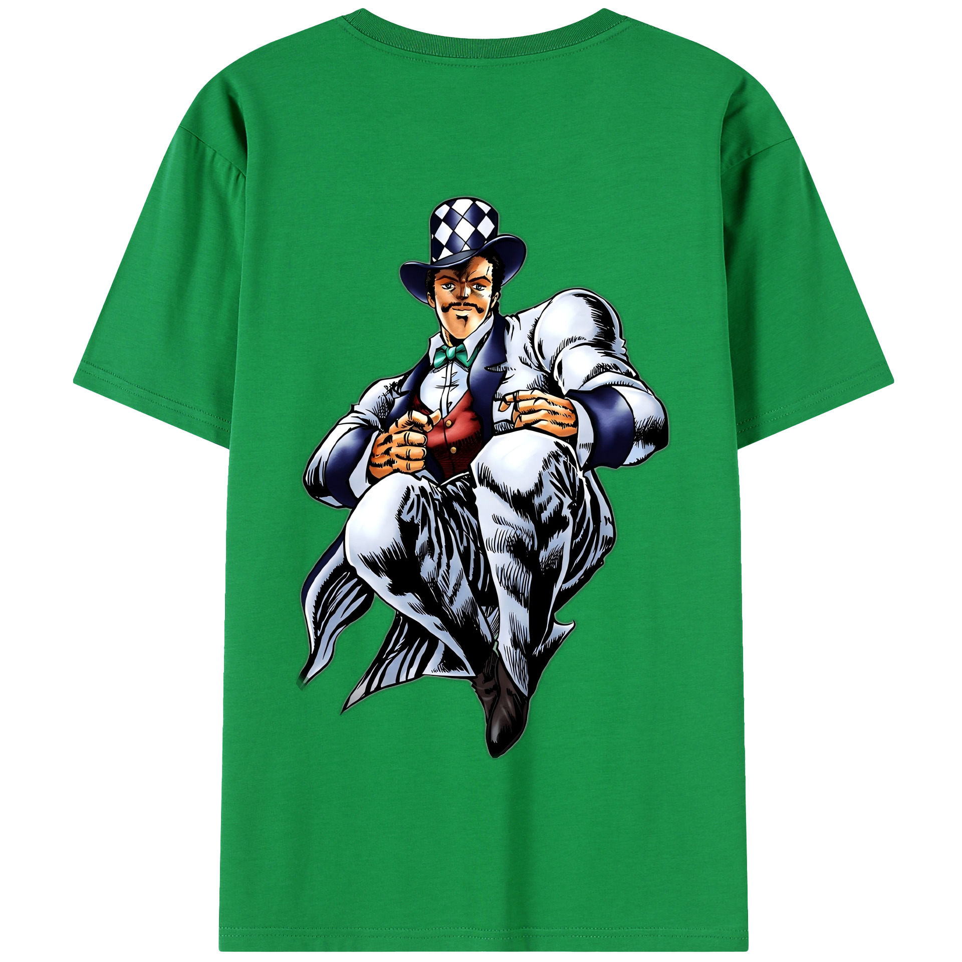 （画像用） ジョジョの奇妙な冒険 ウィル?アントニオ?ツェペリ JoJo's Bizarre Adventure Will Anthonio Zeppeli 綿100％半袖Tシャツ（背面プリント）
