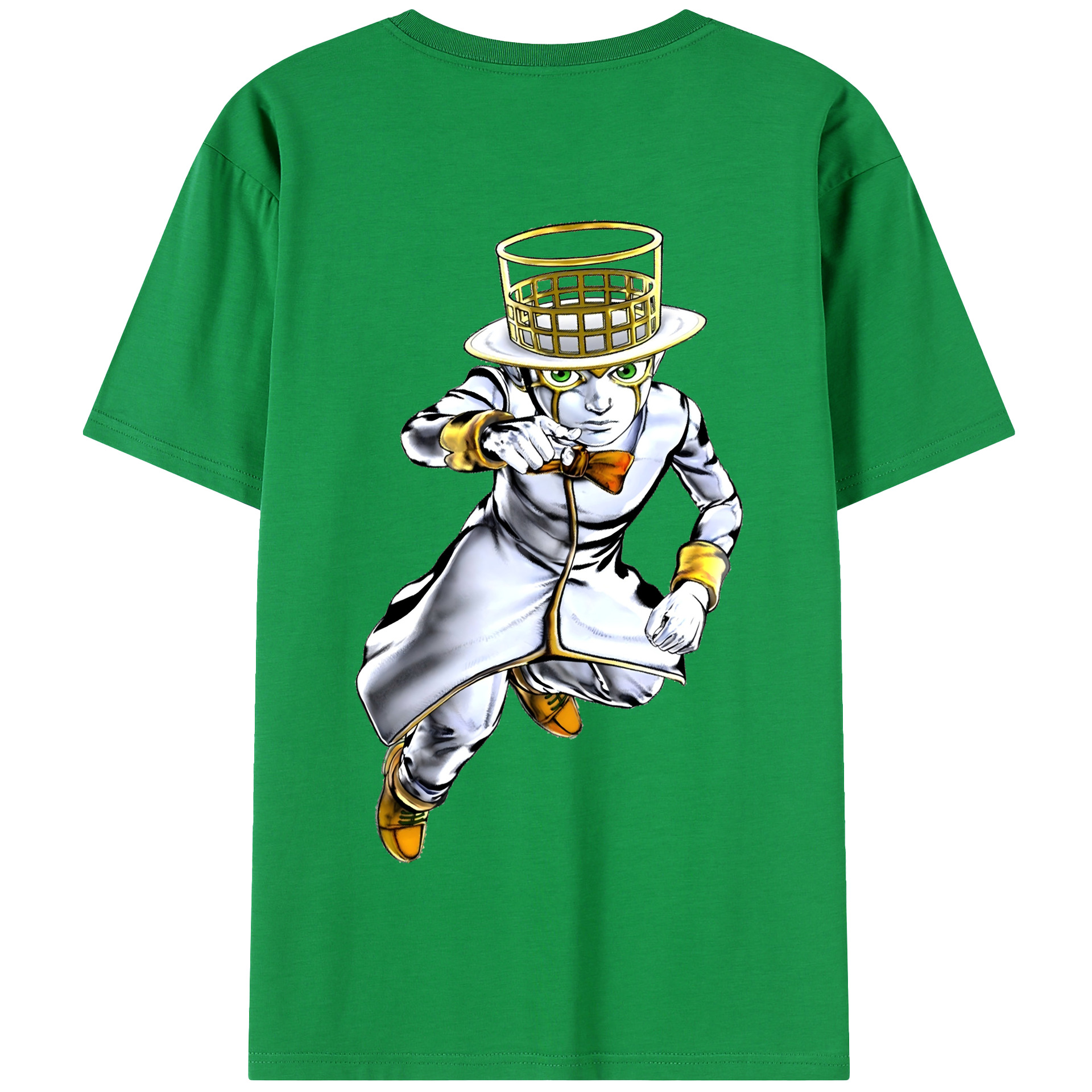 （画像用） ジョジョの奇妙な冒険 岸辺 露伴（きしべ ろはん） JoJo's Bizarre Adventure Rohan Kishibe 綿100％半袖Tシャツ（背面プリント）