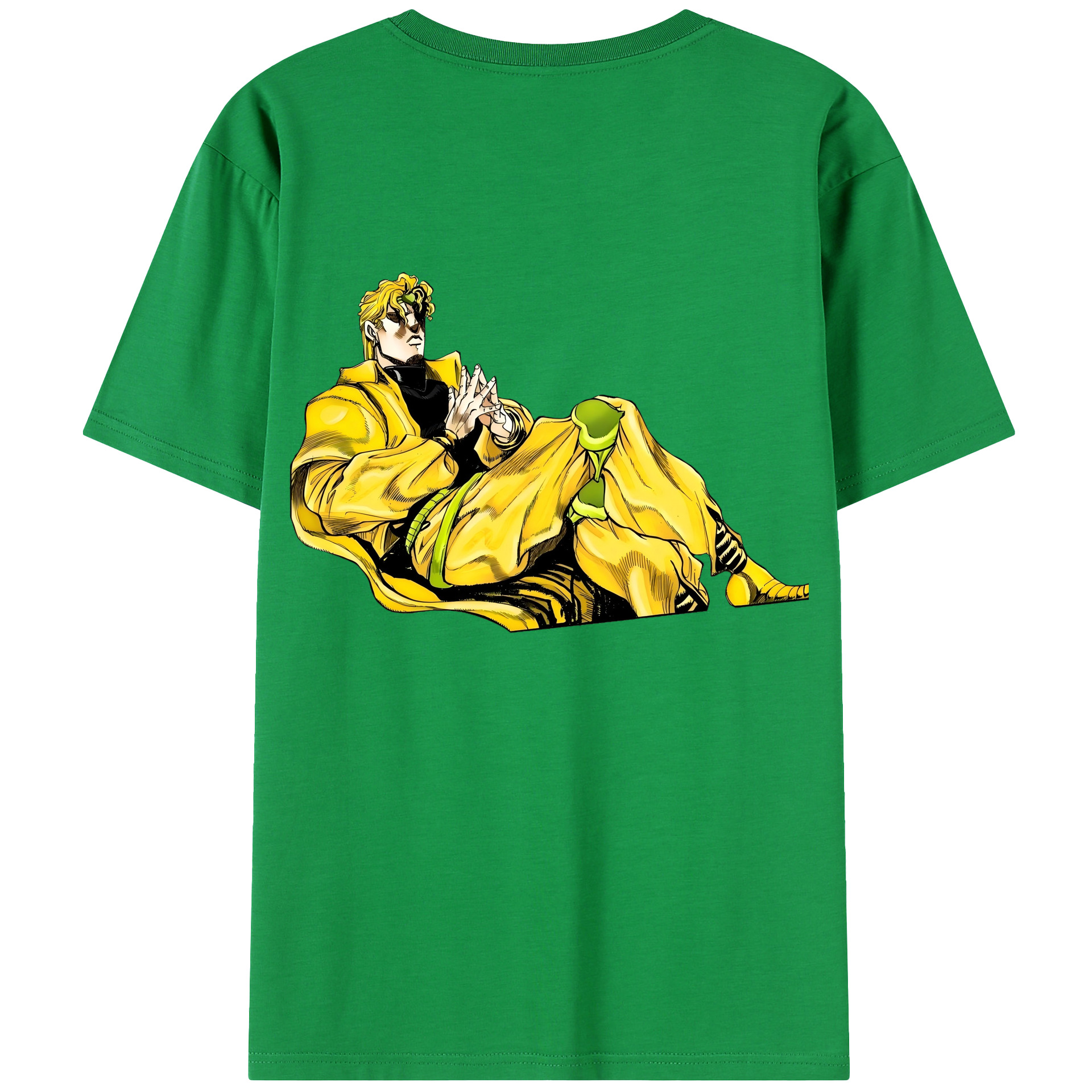 （画像用） ジョジョの奇妙な冒険 ディオ?ブランドー JoJo's Bizarre Adventure Dio Brando 綿100％半袖Tシャツ（背面プリント）