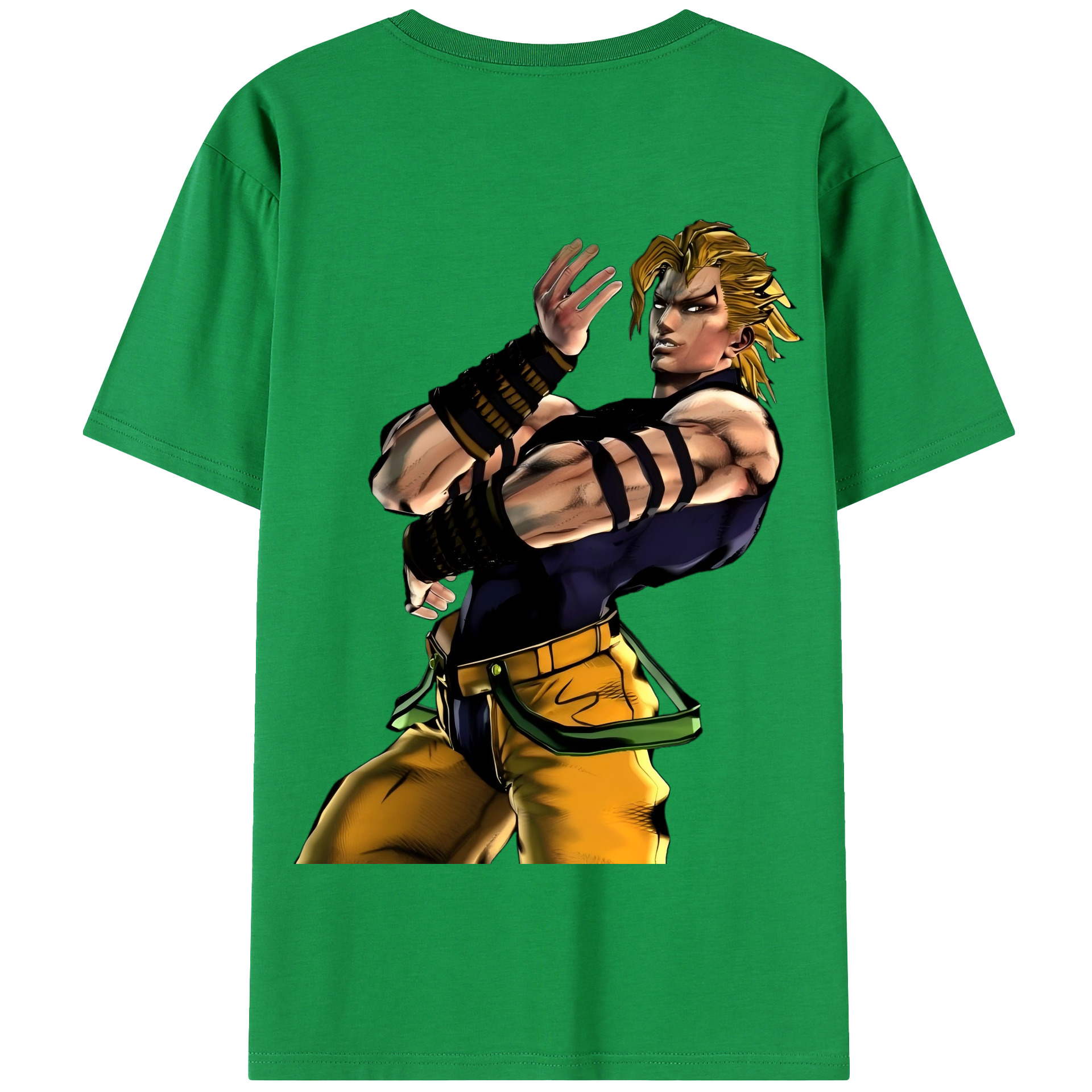 （画像用） ジョジョの奇妙な冒険 ディオ?ブランドー JoJo's Bizarre Adventure Dio Brando 綿100％半袖Tシャツ（背面プリント）