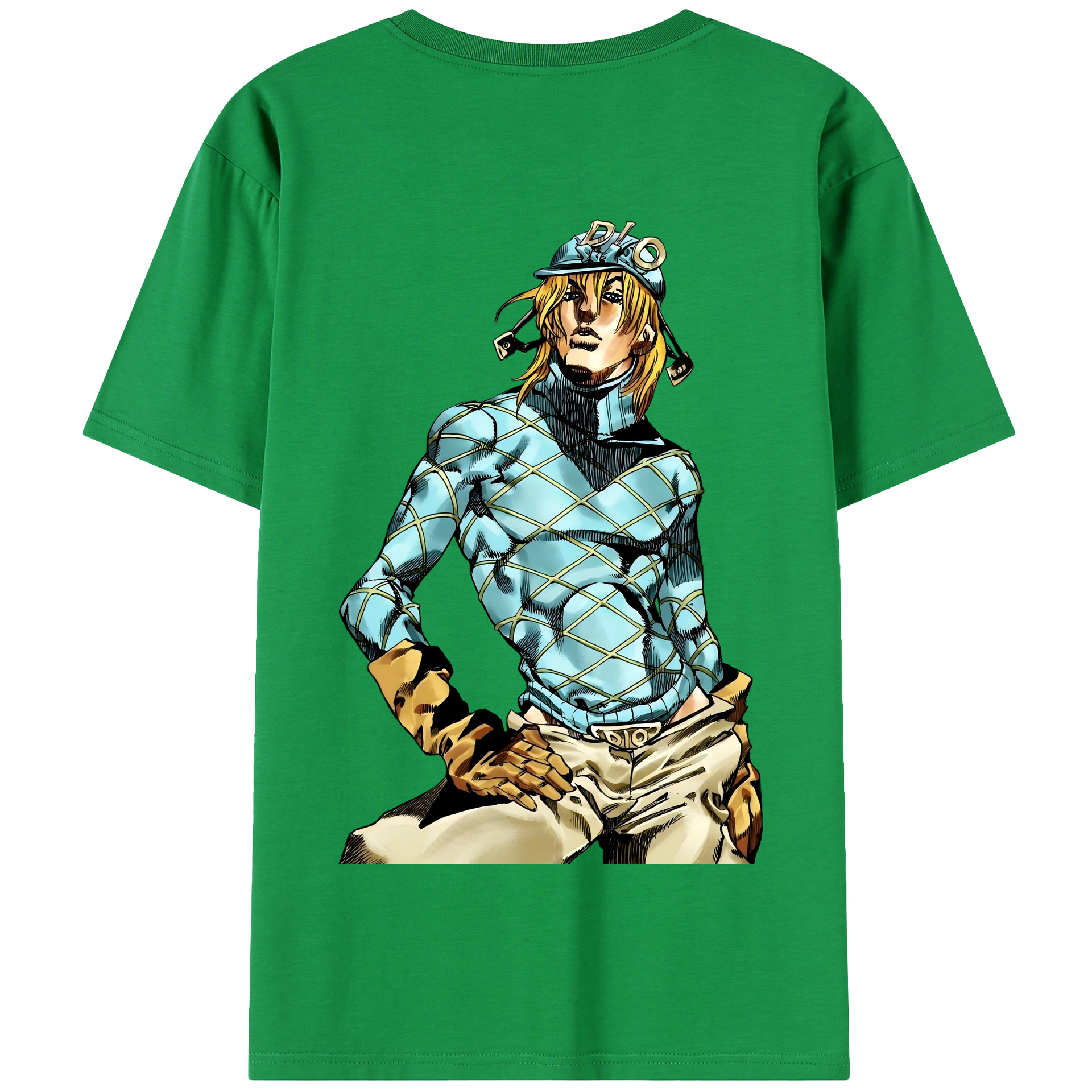 （画像用） ジョジョの奇妙な冒険 ディオ?ブランドー JoJo's Bizarre Adventure Dio Brando 綿100％半袖Tシャツ（背面プリント）