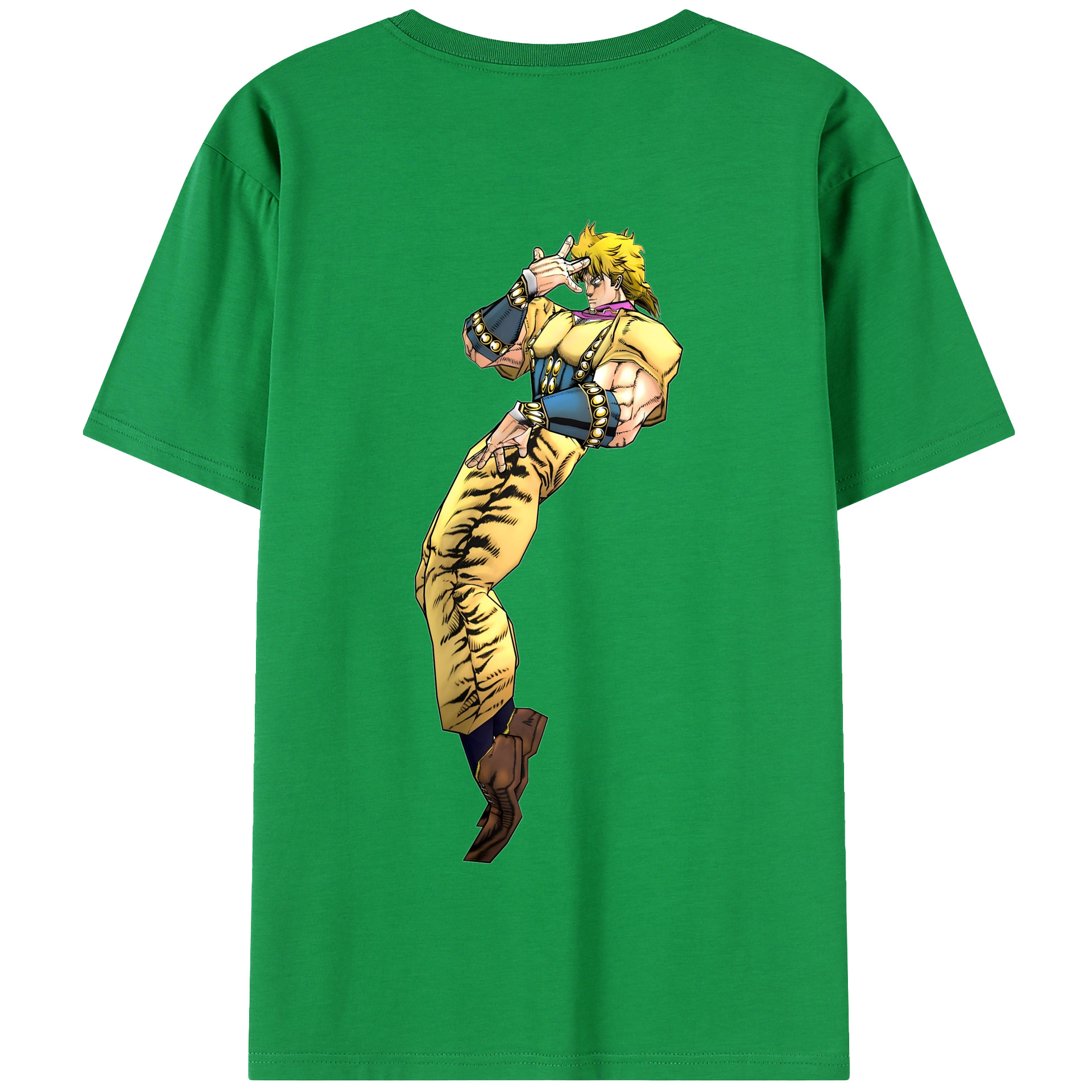 （画像用） ジョジョの奇妙な冒険 ディオ?ブランドー JoJo's Bizarre Adventure Dio Brando 綿100％半袖Tシャツ（背面プリント）