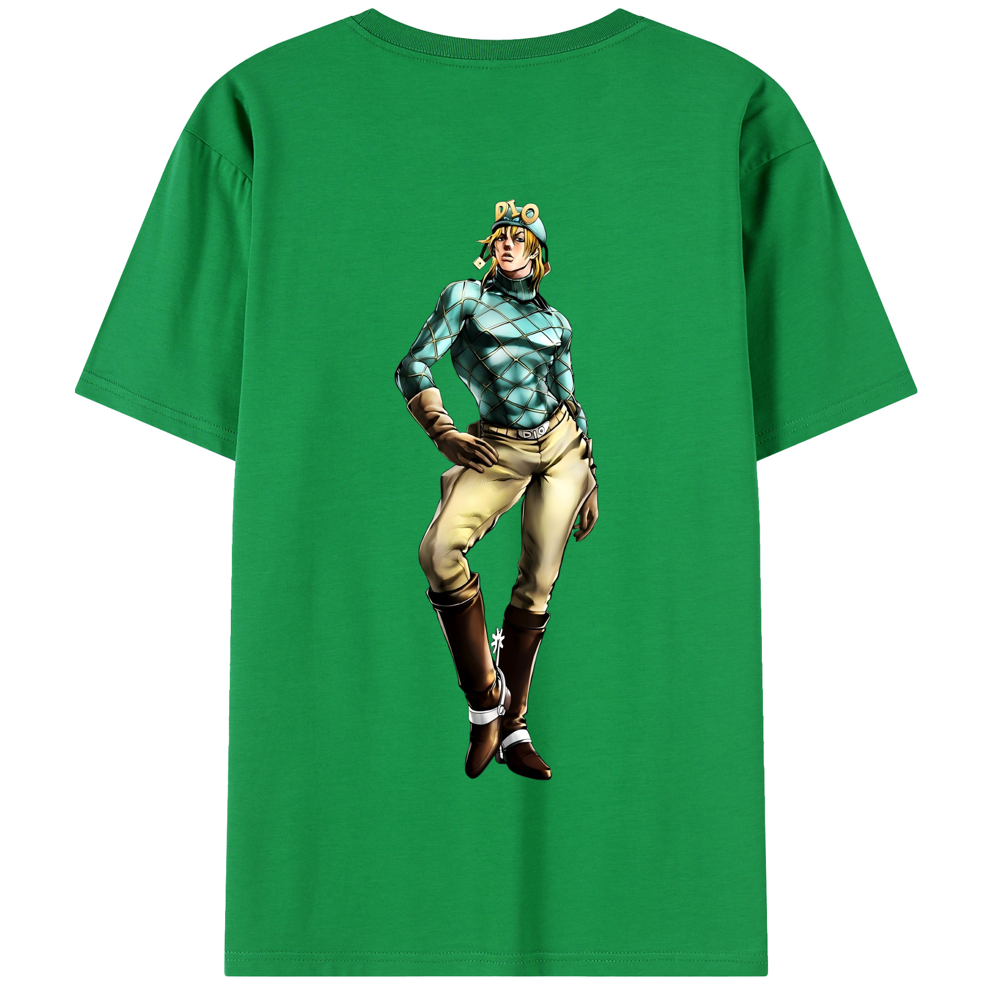 （画像用） ジョジョの奇妙な冒険 ディオ?ブランドー JoJo's Bizarre Adventure Dio Brando 綿100％半袖Tシャツ（背面プリント）