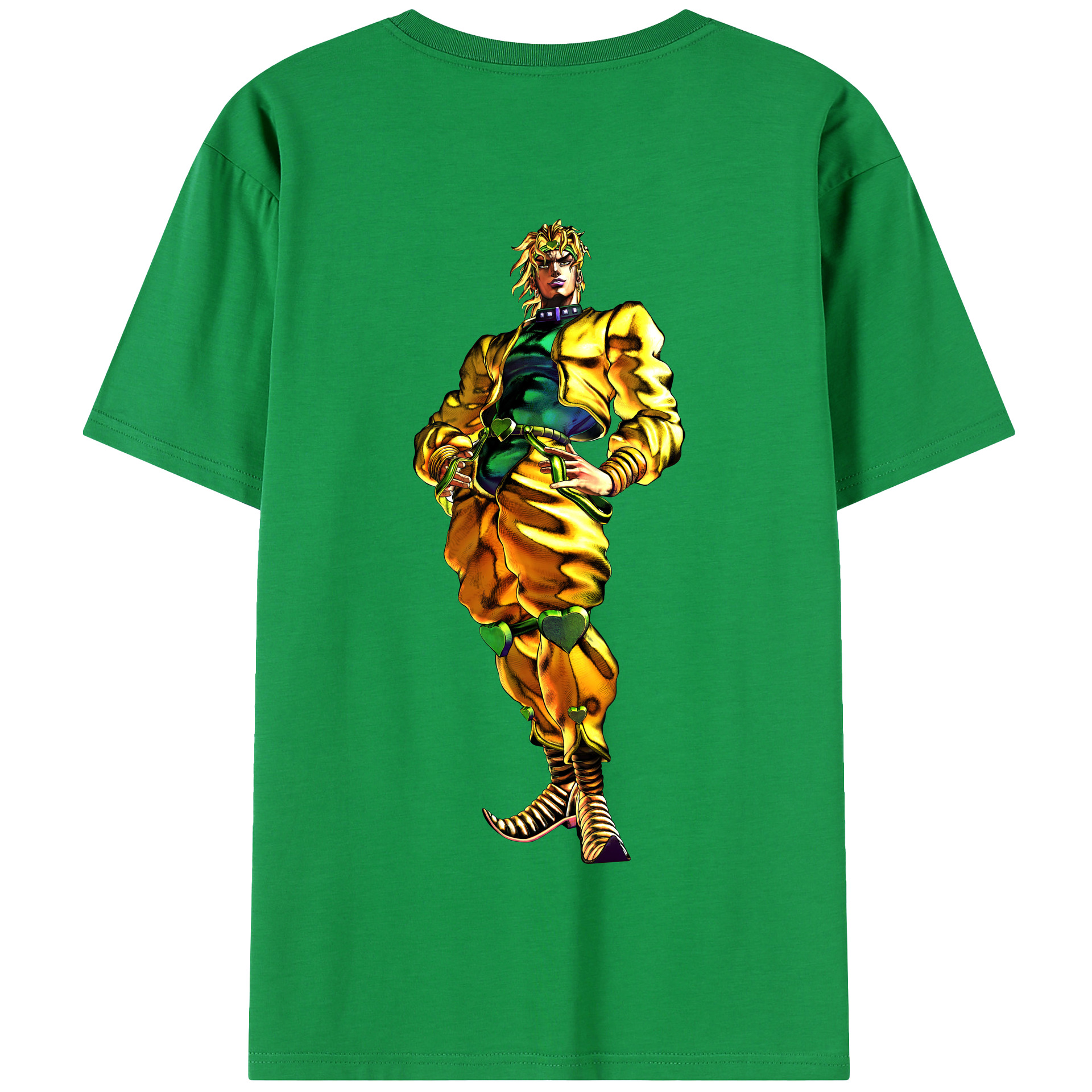 （画像用） ジョジョの奇妙な冒険 ディオ?ブランドー JoJo's Bizarre Adventure Dio Brando 綿100％半袖Tシャツ（背面プリント）