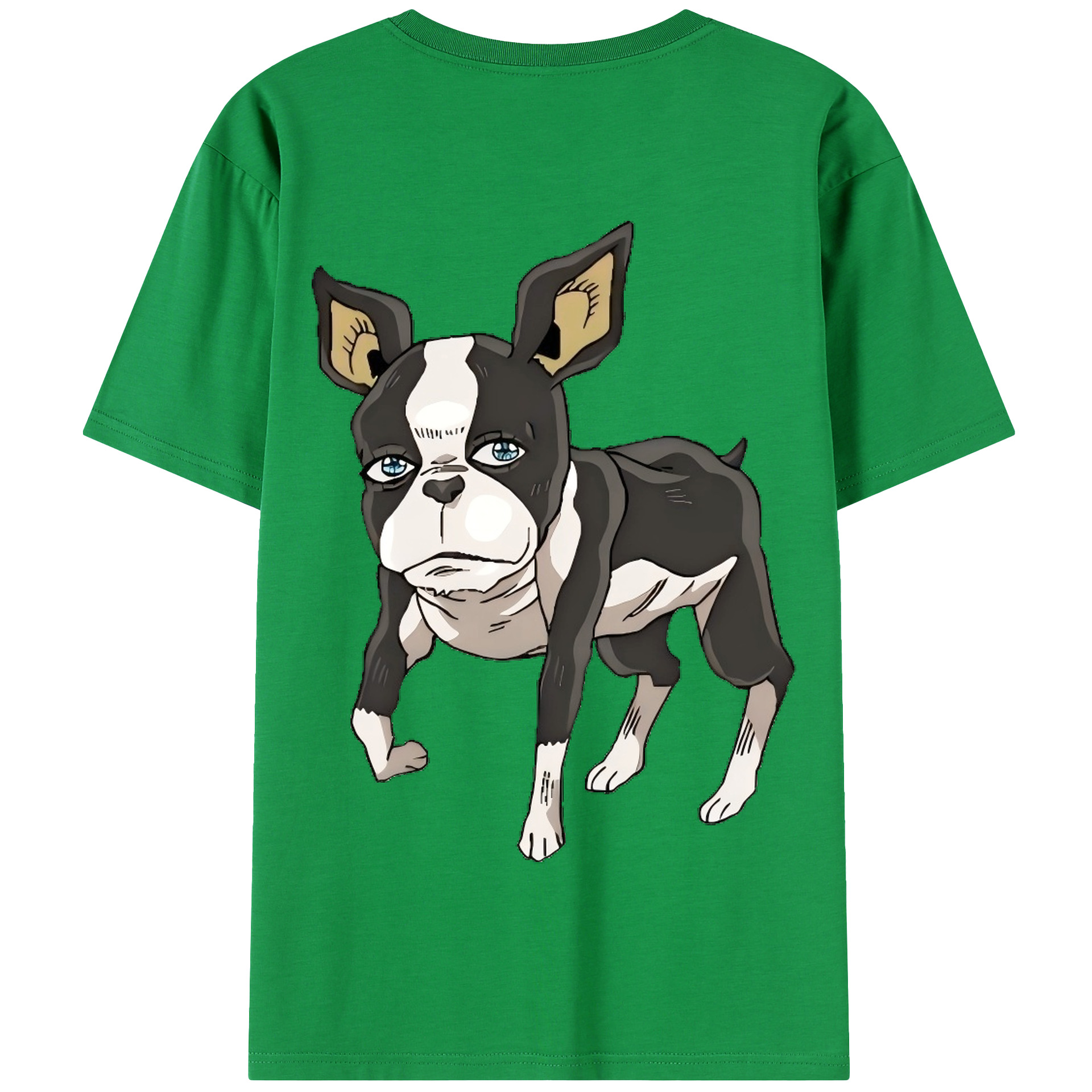 （画像用） ジョジョの奇妙な冒険 イギー JoJo's Bizarre Adventure Iggy 綿100％半袖Tシャツ（背面プリント）