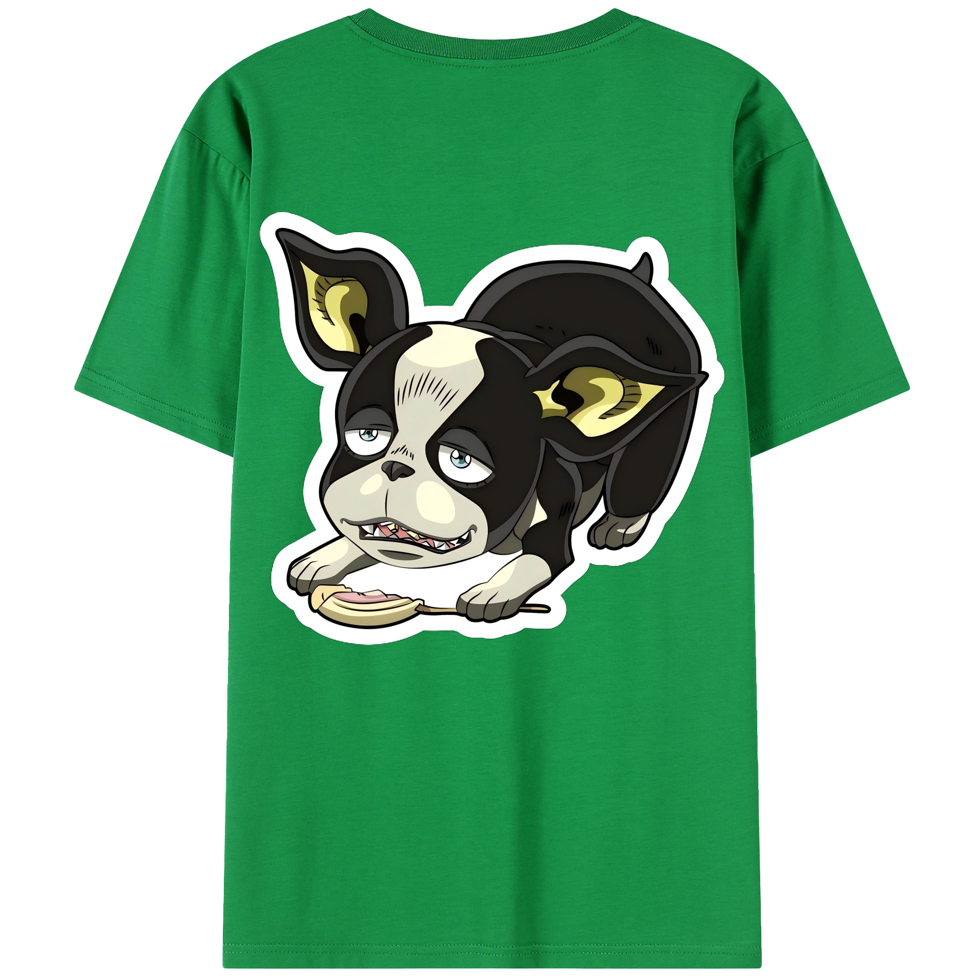 （画像用） ジョジョの奇妙な冒険 イギー JoJo's Bizarre Adventure Iggy 綿100％半袖Tシャツ（背面プリント）