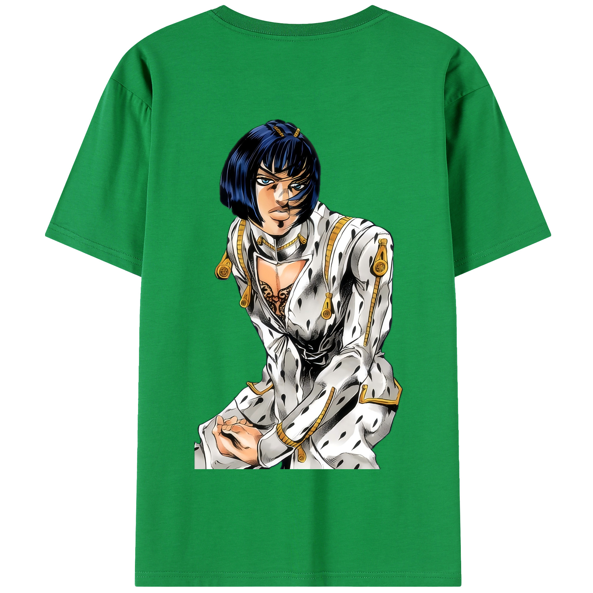 （画像用） ジョジョの奇妙な冒険 ブローノ?ブチャラティ JoJo's Bizarre Adventure Bruno Bucciarati 綿100％半袖Tシャツ（背面プリント）