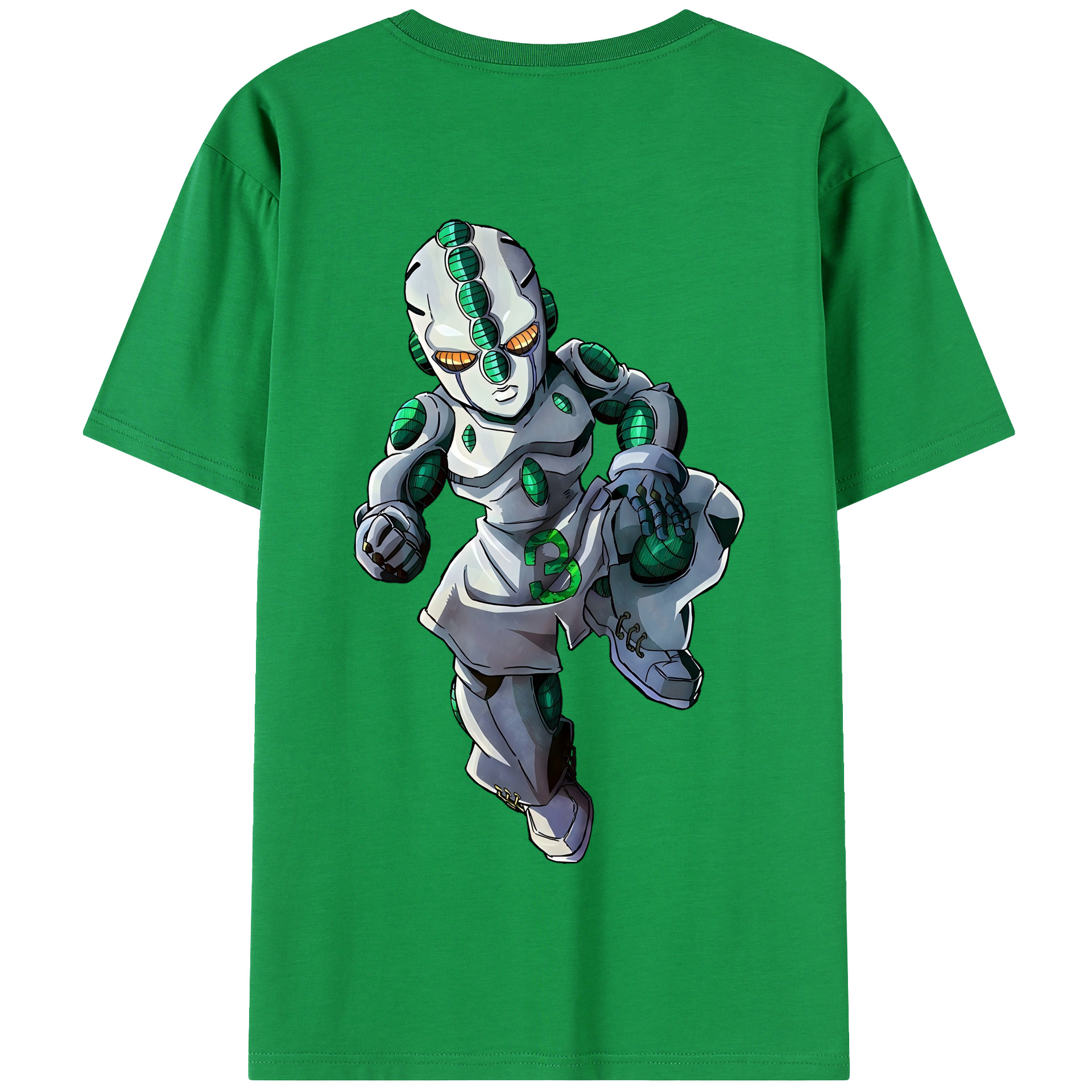 （画像用） ジョジョの奇妙な冒険 広瀨康一 JoJo's Bizarre Adventure Hirose Koichi 綿100％半袖Tシャツ（背面プリント）
