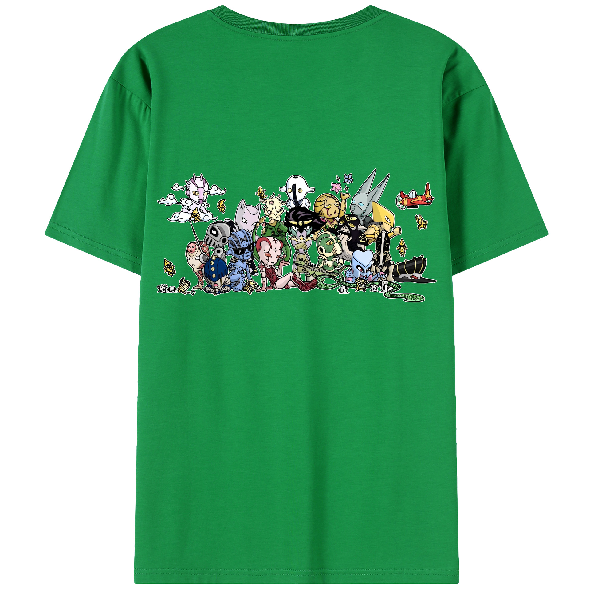 （画像用） ジョジョの奇妙な冒険 JoJo's Bizarre Adventure 綿100％半袖Tシャツ（背面プリント）
