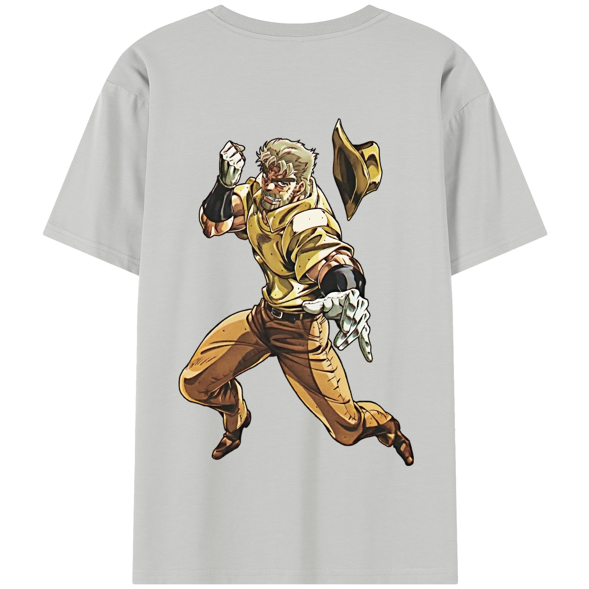 （画像用） ジョジョの奇妙な冒険 ジョセフ?ジョースター JoJo's Bizarre Adventure Joseph Joestar 綿100％半袖Tシャツ（背面プリント）