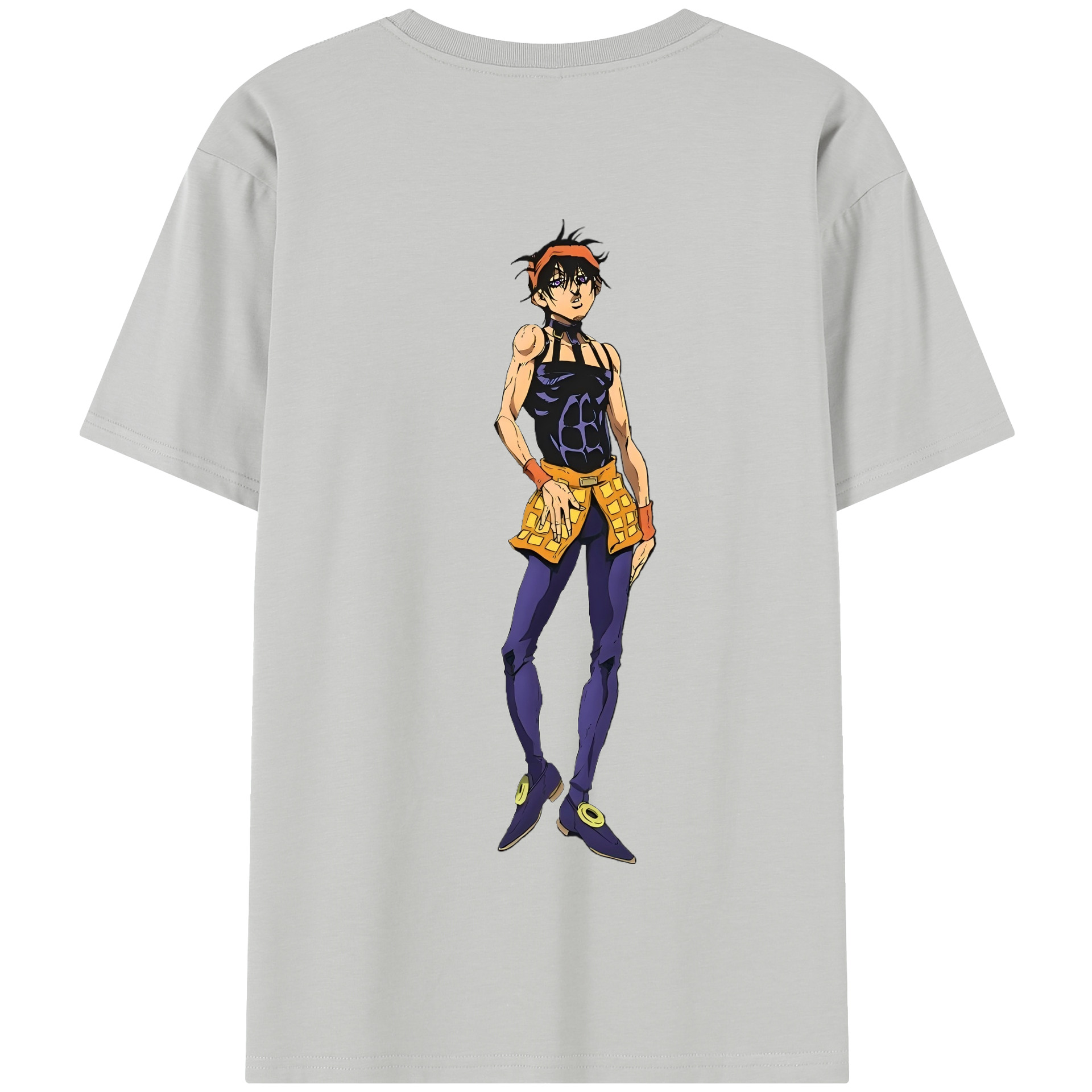 （画像用） ジョジョの奇妙な冒険 ナランチャ?ギルガ JoJo's Bizarre Adventure Narancia Ghirga 綿100％半袖Tシャツ（背面プリント）