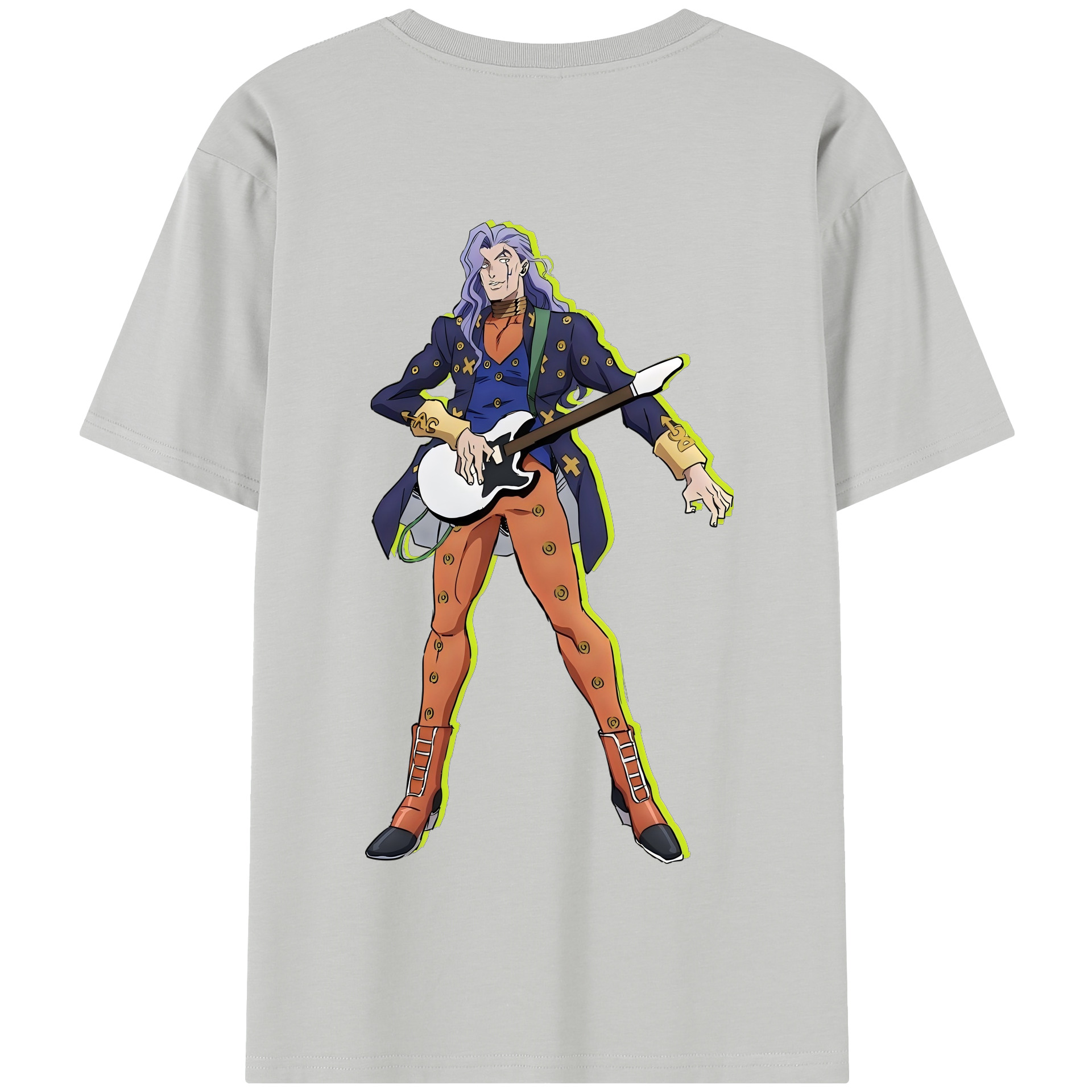 （画像用） ジョジョの奇妙な冒険 おといし あきら JoJo's Bizarre Adventure Akira Otoishi 綿100％半袖Tシャツ（背面プリント）