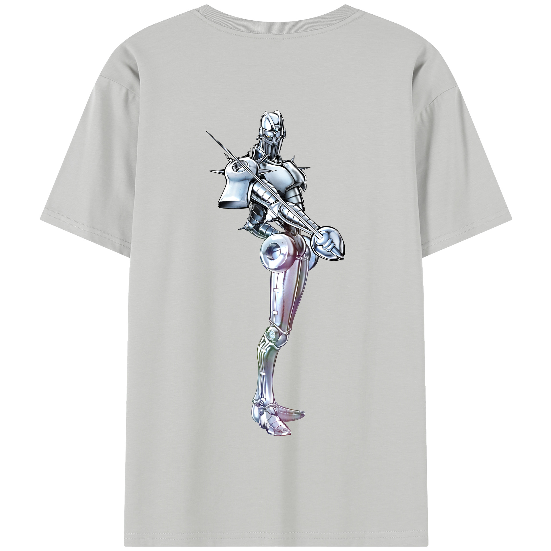 （画像用） ジョジョの奇妙な冒険 ジャン＝ピエール?ポルナレフ JoJo's Bizarre Adventure Jan Pierre Polnareff 綿100％半袖Tシャツ（背面プリント）