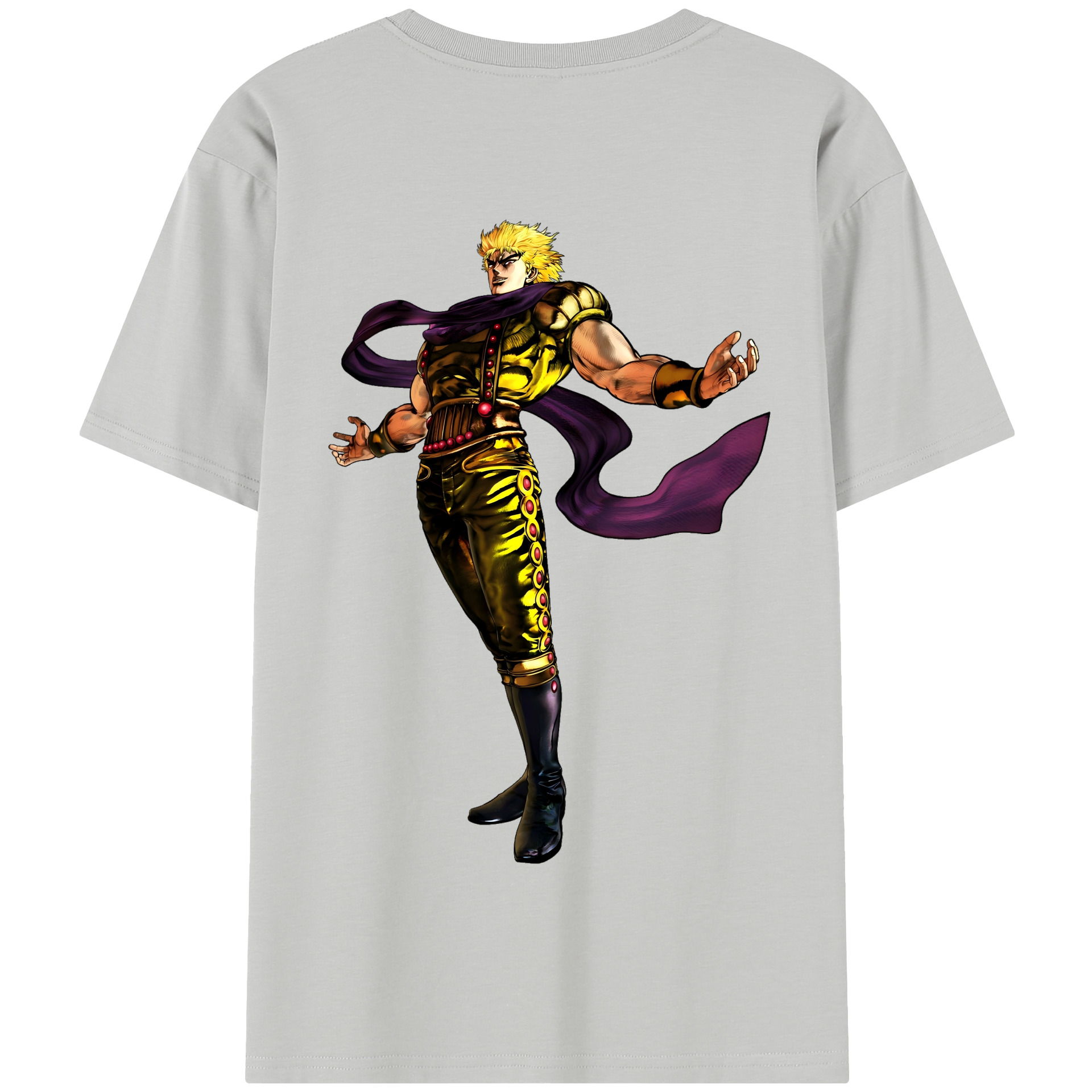（画像用） ジョジョの奇妙な冒険 ディオ?ブランドー JoJo's Bizarre Adventure Dio Brando 綿100％半袖Tシャツ（背面プリント）