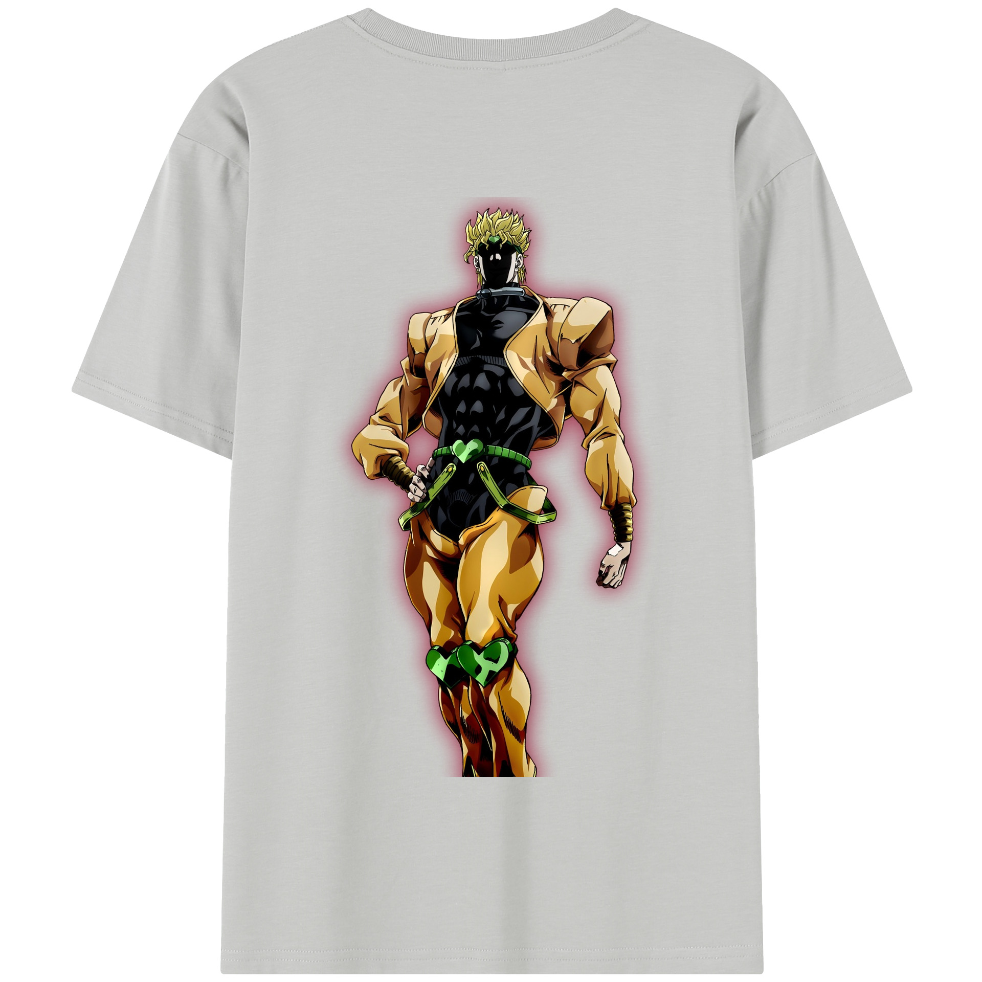 （画像用） ジョジョの奇妙な冒険 ディオ?ブランドー JoJo's Bizarre Adventure Dio Brando 綿100％半袖Tシャツ（背面プリント）