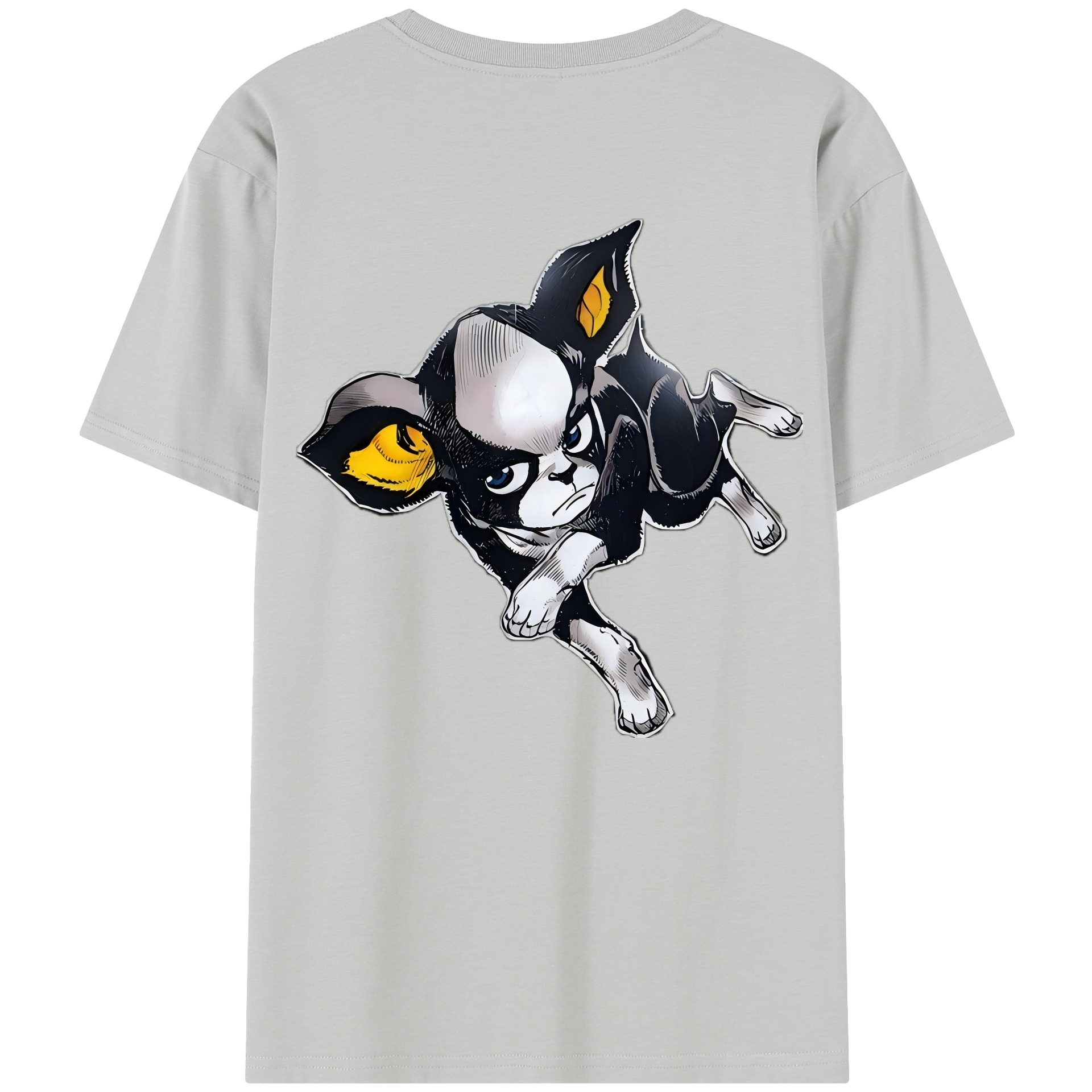（画像用） ジョジョの奇妙な冒険 イギー JoJo's Bizarre Adventure Iggy 綿100％半袖Tシャツ（背面プリント）