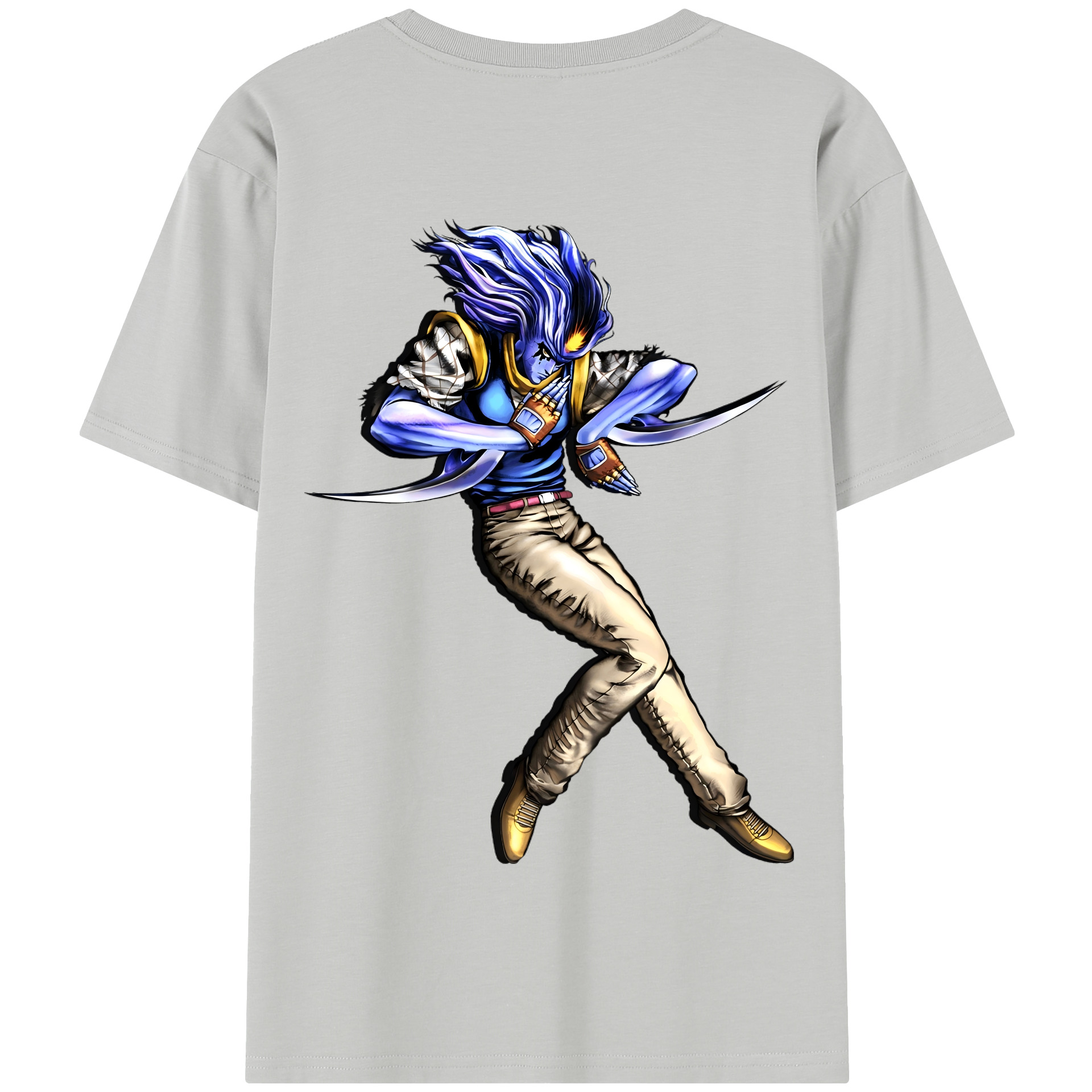 （画像用） ジョジョの奇妙な冒険 JoJo's Bizarre Adventure 綿100％半袖Tシャツ（背面プリント）