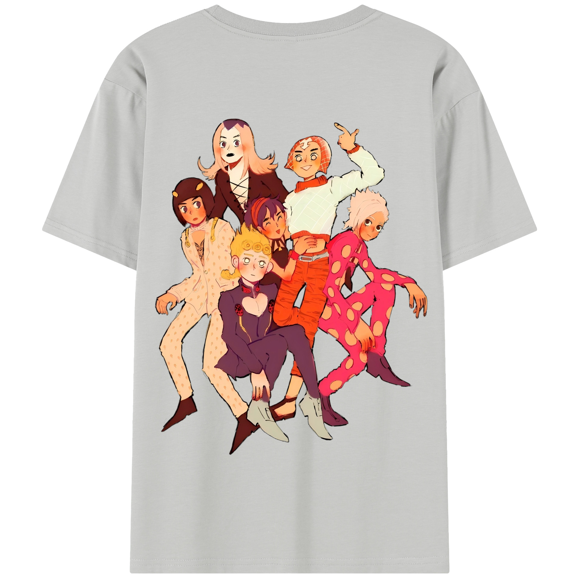 （画像用） ジョジョの奇妙な冒険 JoJo's Bizarre Adventure 綿100％半袖Tシャツ（背面プリント）