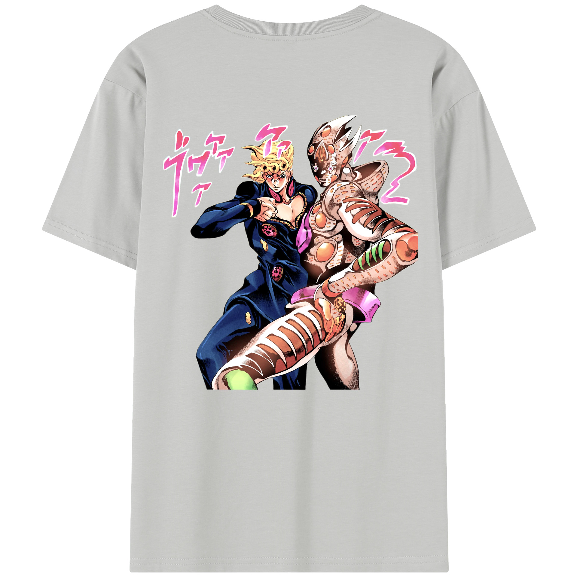 （画像用） ジョジョの奇妙な冒険 ジョルノ?ジョバァーナ JoJo's Bizarre Adventure Giorno Giovanna 綿100％半袖Tシャツ（背面プリント）