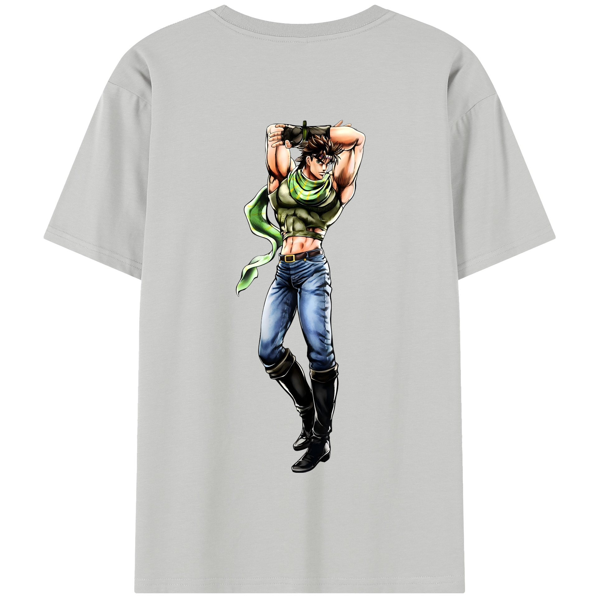 （画像用） ジョジョの奇妙な冒険 ジョセフ?ジョースター JoJo's Bizarre Adventure Joseph Joestar 綿100％半袖Tシャツ（背面プリント）