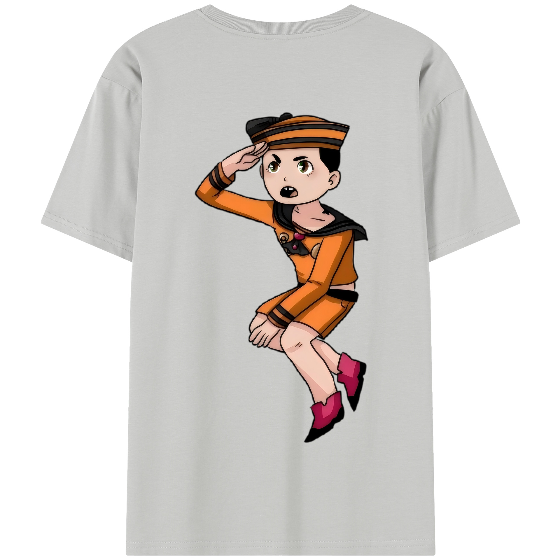 （画像用） ジョジョの奇妙な冒険 東方定助 JoJo's Bizarre Adventure Higashikata Josuke 綿100％半袖Tシャツ（背面プリント）