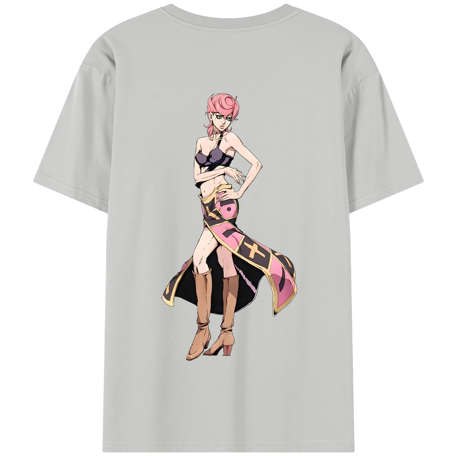 （画像用） ジョジョの奇妙な冒険 トリッシュ?ウナ JoJo's Bizarre Adventure Trish Una 綿100％半袖Tシャツ（背面プリント）