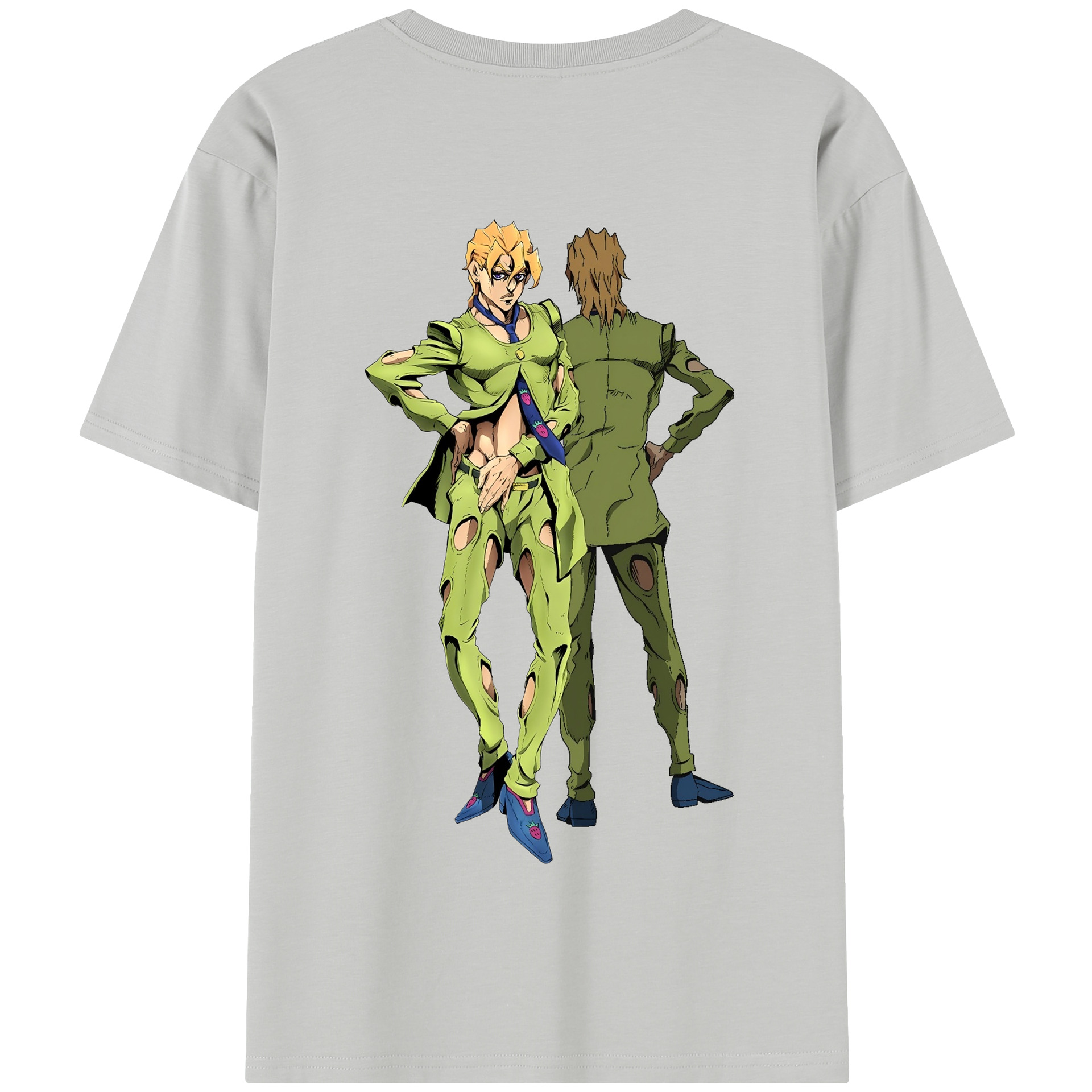 （画像用） ジョジョの奇妙な冒険 パンナコッタ?フー JoJo's Bizarre Adventure Pannacotta Fugo 綿100％半袖Tシャツ（背面プリント）