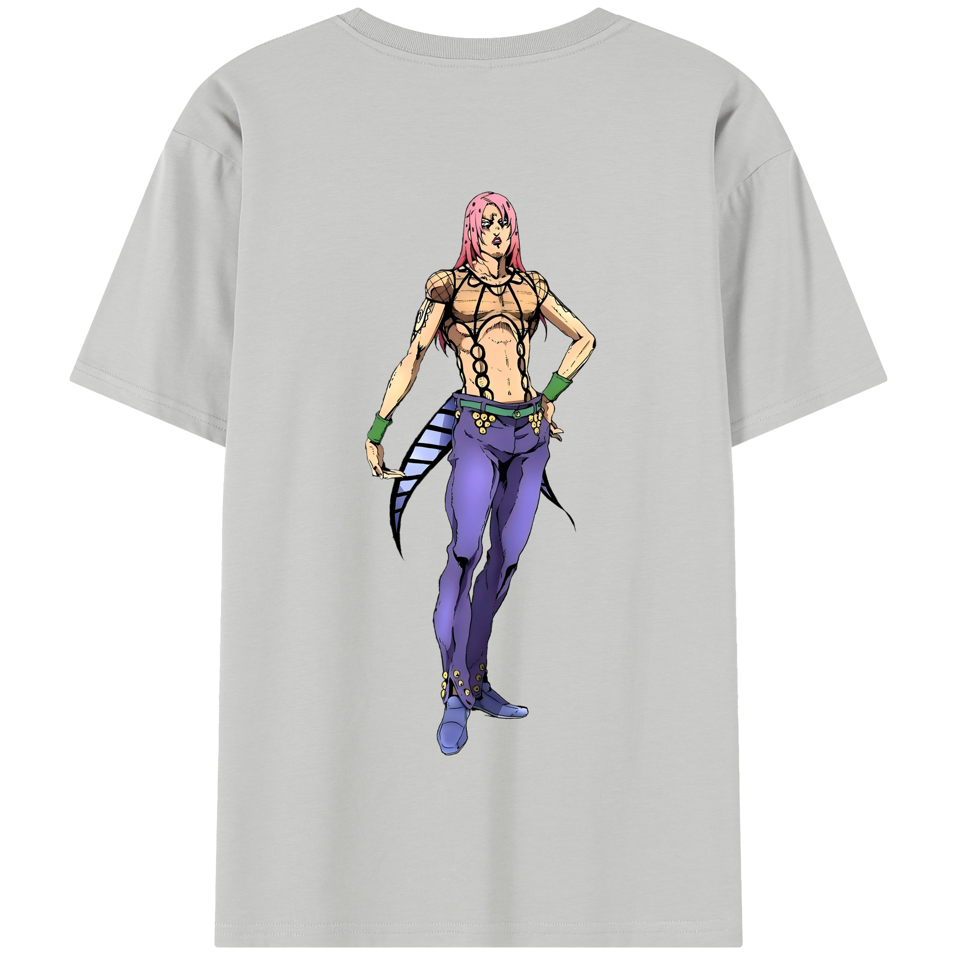 （画像用） ジョジョの奇妙な冒険 ビネガー?ドッピオ JoJo's Bizarre Adventure Vinegar Doppio 綿100％半袖Tシャツ（背面プリント）