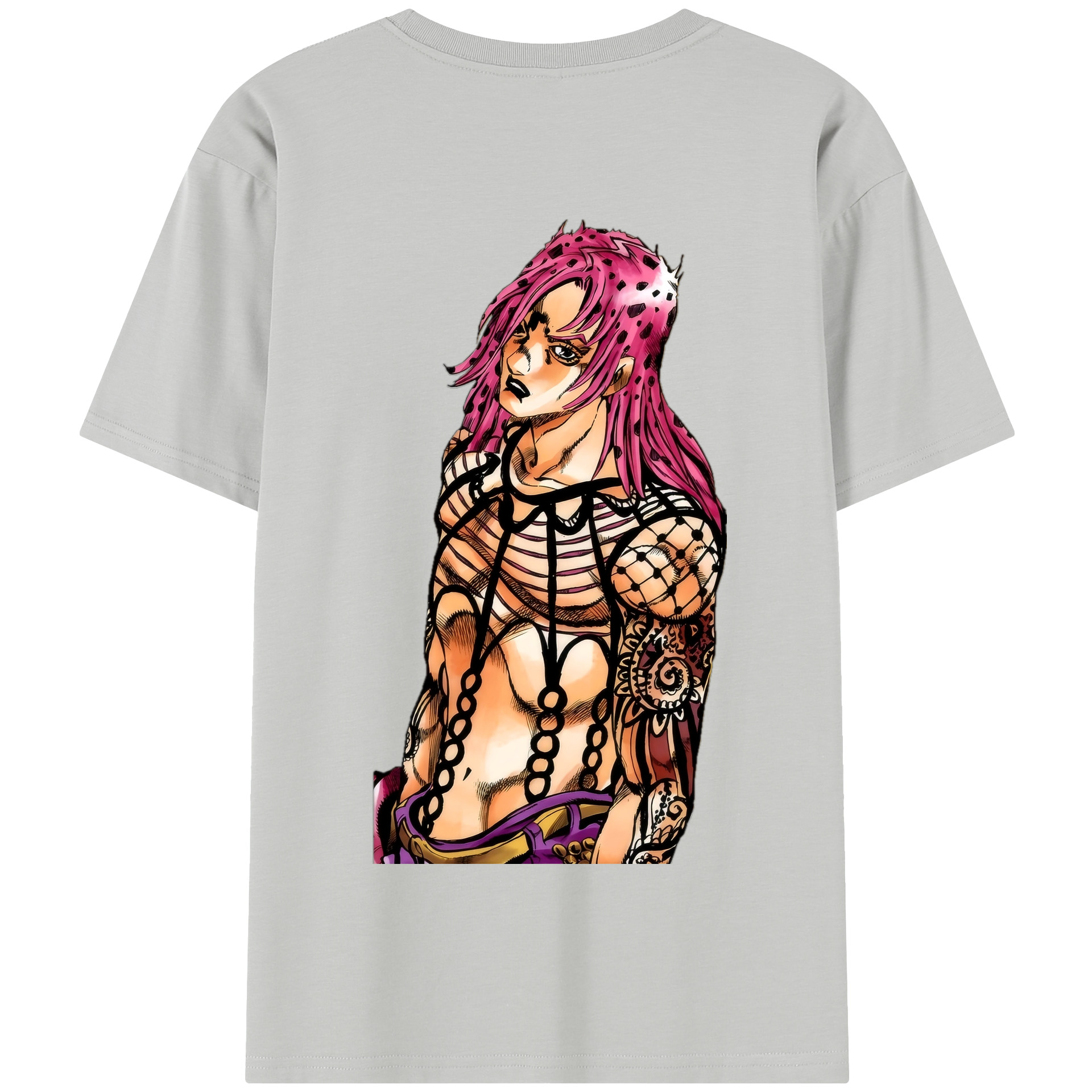 （画像用） ジョジョの奇妙な冒険 ビネガー?ドッピオ JoJo's Bizarre Adventure Vinegar Doppio 綿100％半袖Tシャツ（背面プリント）