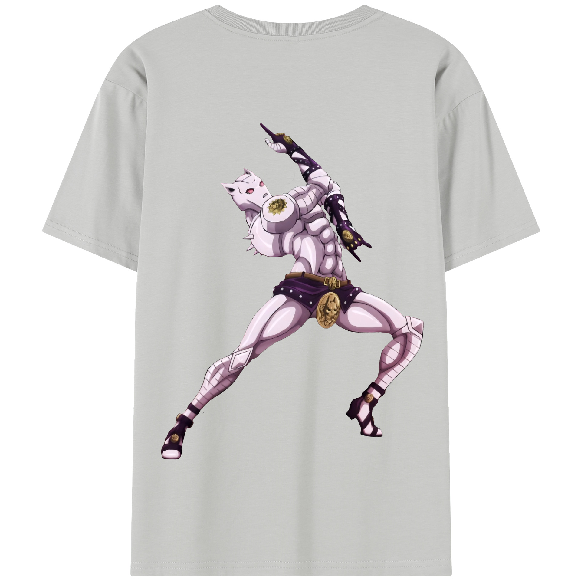 （画像用） ジョジョの奇妙な冒険 きら よしかげ JoJo's Bizarre Adventure Kira Yoshikage 綿100％半袖Tシャツ（背面プリント）