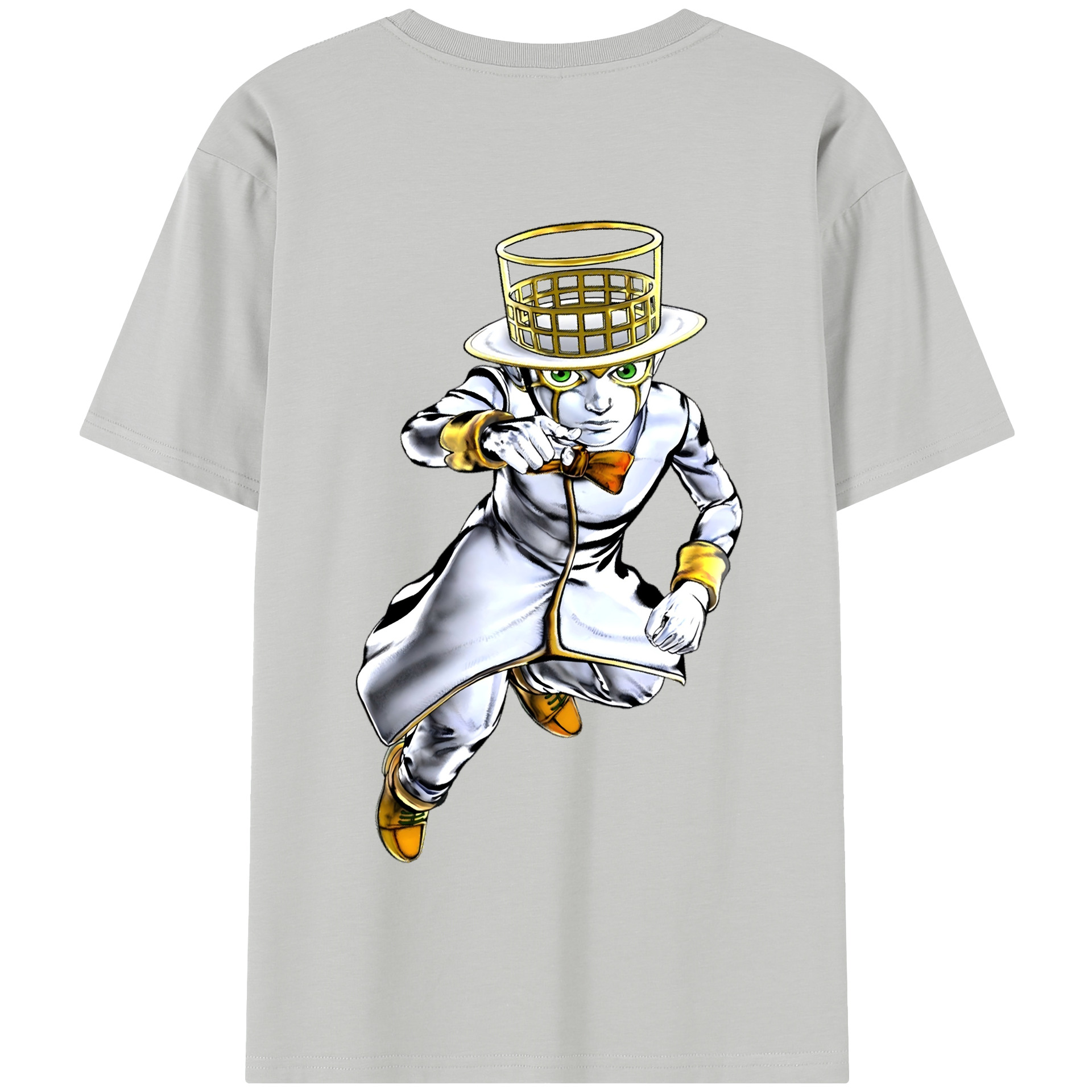 （画像用） ジョジョの奇妙な冒険 岸辺 露伴（きしべ ろはん） JoJo's Bizarre Adventure Rohan Kishibe 綿100％半袖Tシャツ（背面プリント）