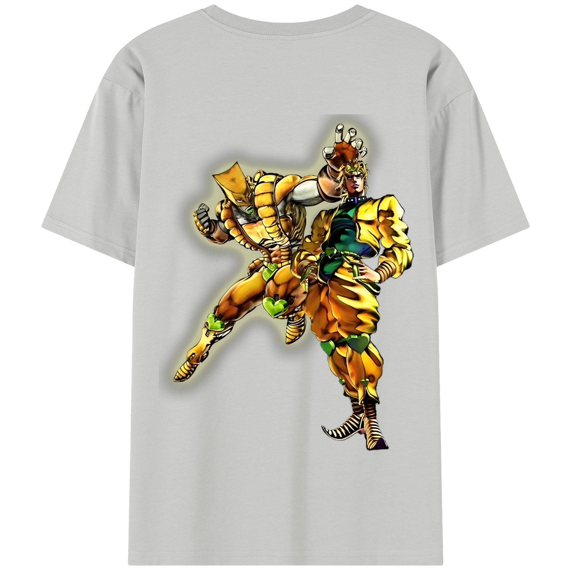 （画像用） ジョジョの奇妙な冒険 ディオ?ブランドー JoJo's Bizarre Adventure Dio Brando 綿100％半袖Tシャツ（背面プリント）