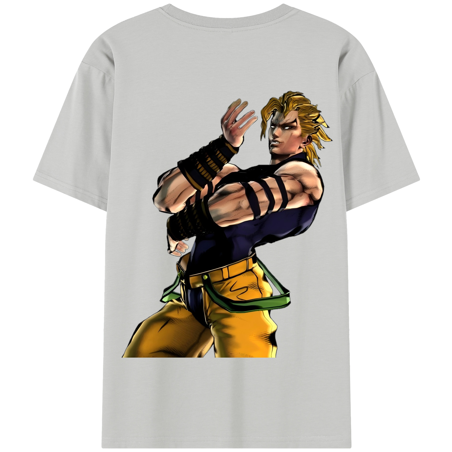 （画像用） ジョジョの奇妙な冒険 ディオ?ブランドー JoJo's Bizarre Adventure Dio Brando 綿100％半袖Tシャツ（背面プリント）